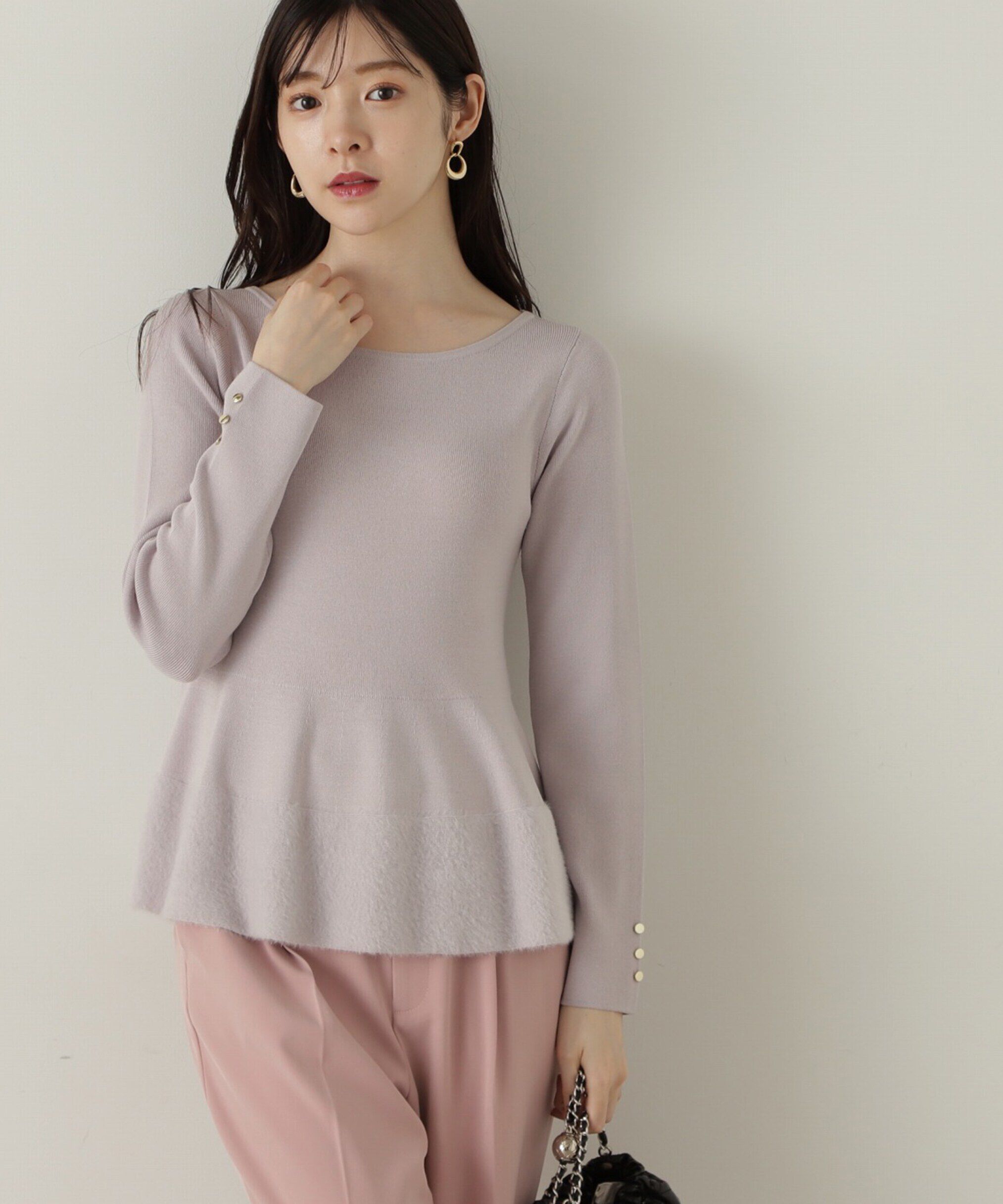 PROPORTION BODY DRESSING「フェザーペプラムニット　24AW」|ニット・セーター|