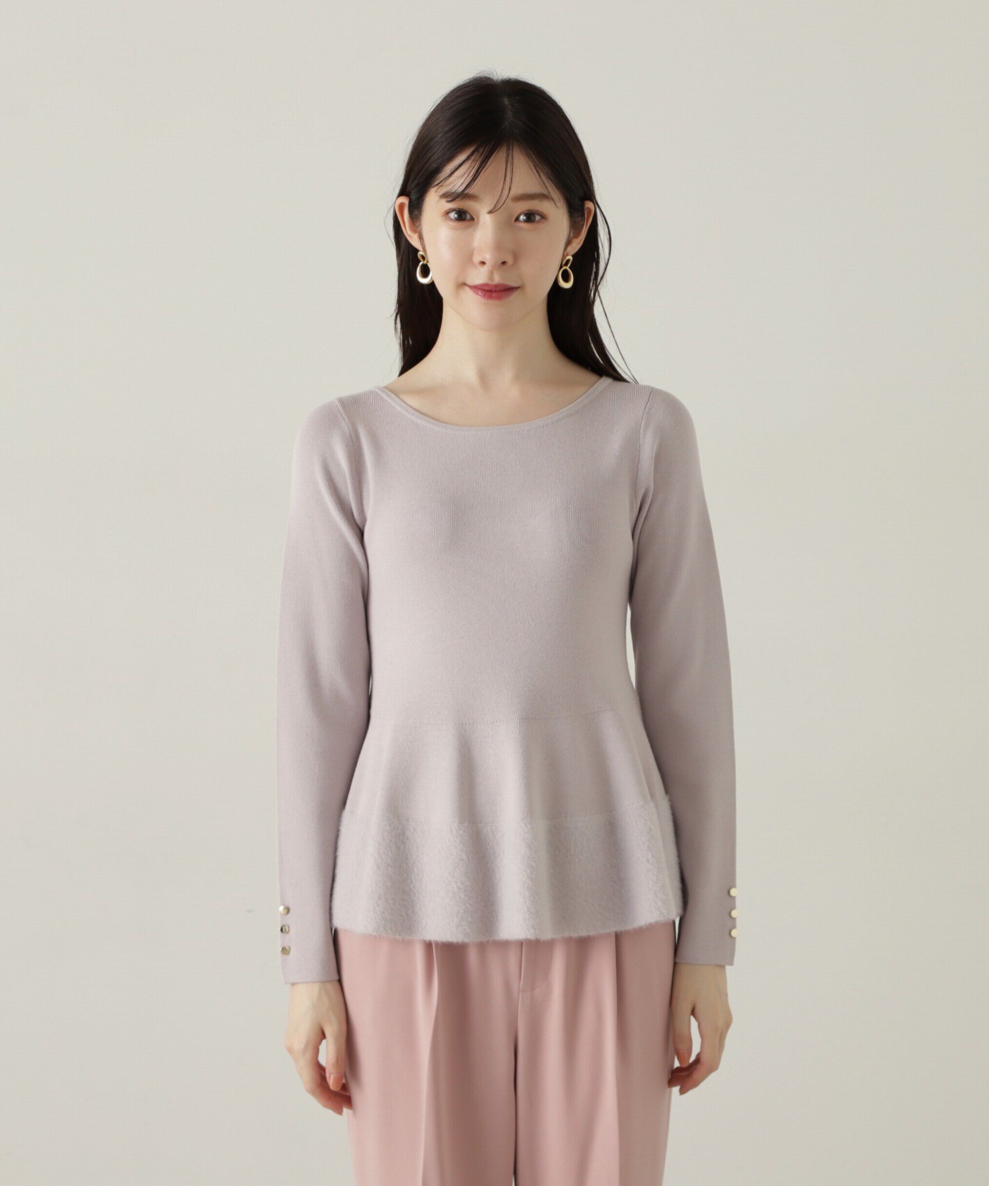 PROPORTION BODY DRESSING「フェザーペプラムニット　24AW」|ニット・セーター|