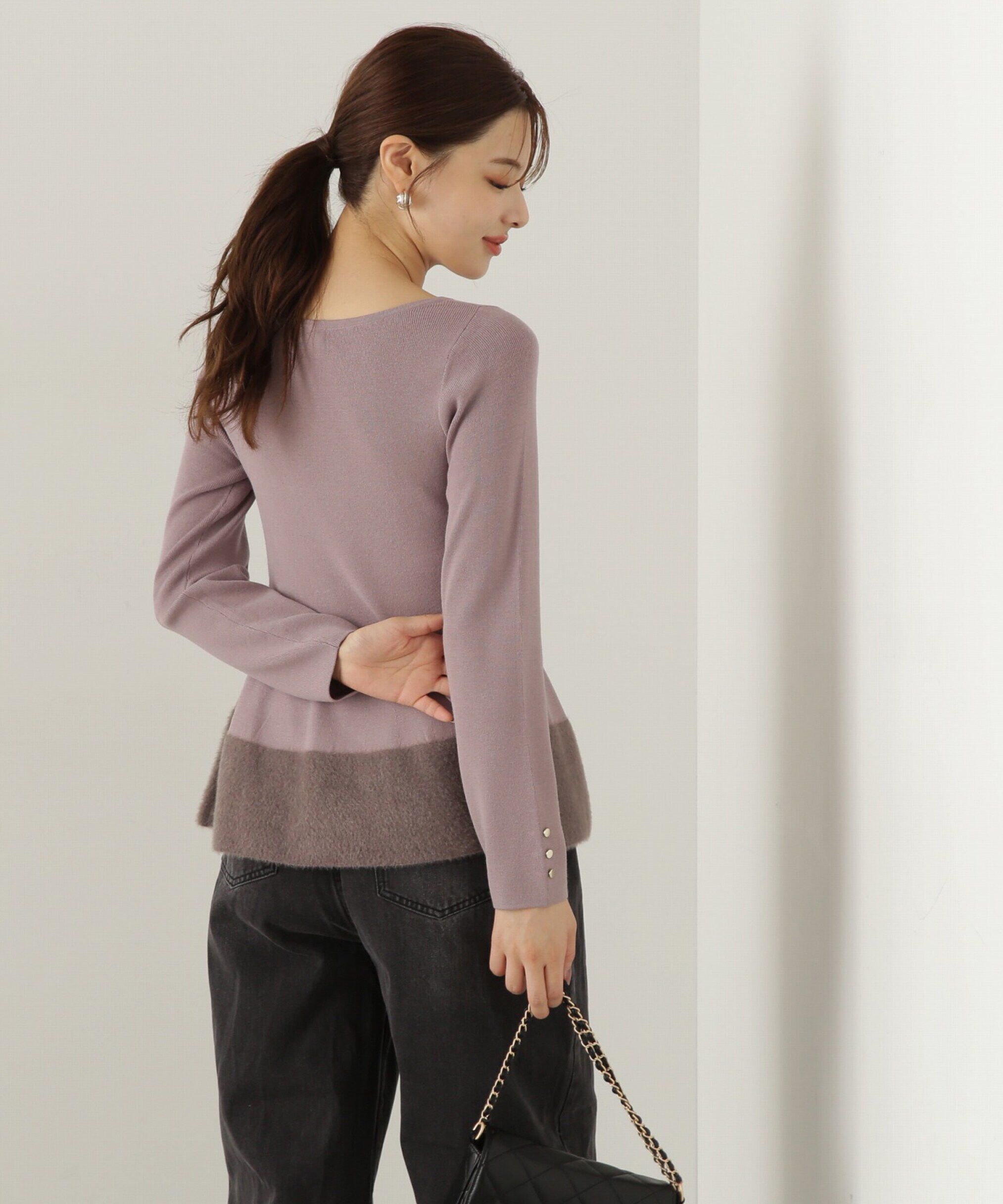 PROPORTION BODY DRESSING「フェザーペプラムニット　24AW」|ニット・セーター|