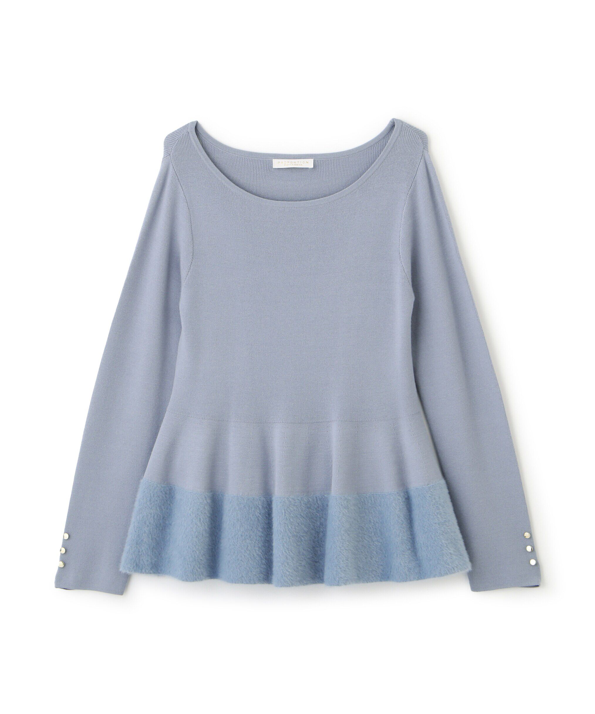 PROPORTION BODY DRESSING「フェザーペプラムニット　24AW」|ニット・セーター|