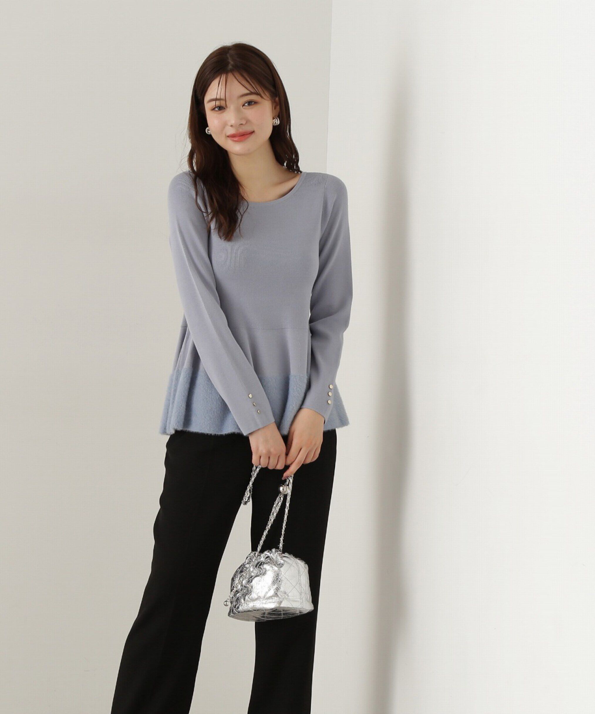 PROPORTION BODY DRESSING「フェザーペプラムニット　24AW」|ニット・セーター|