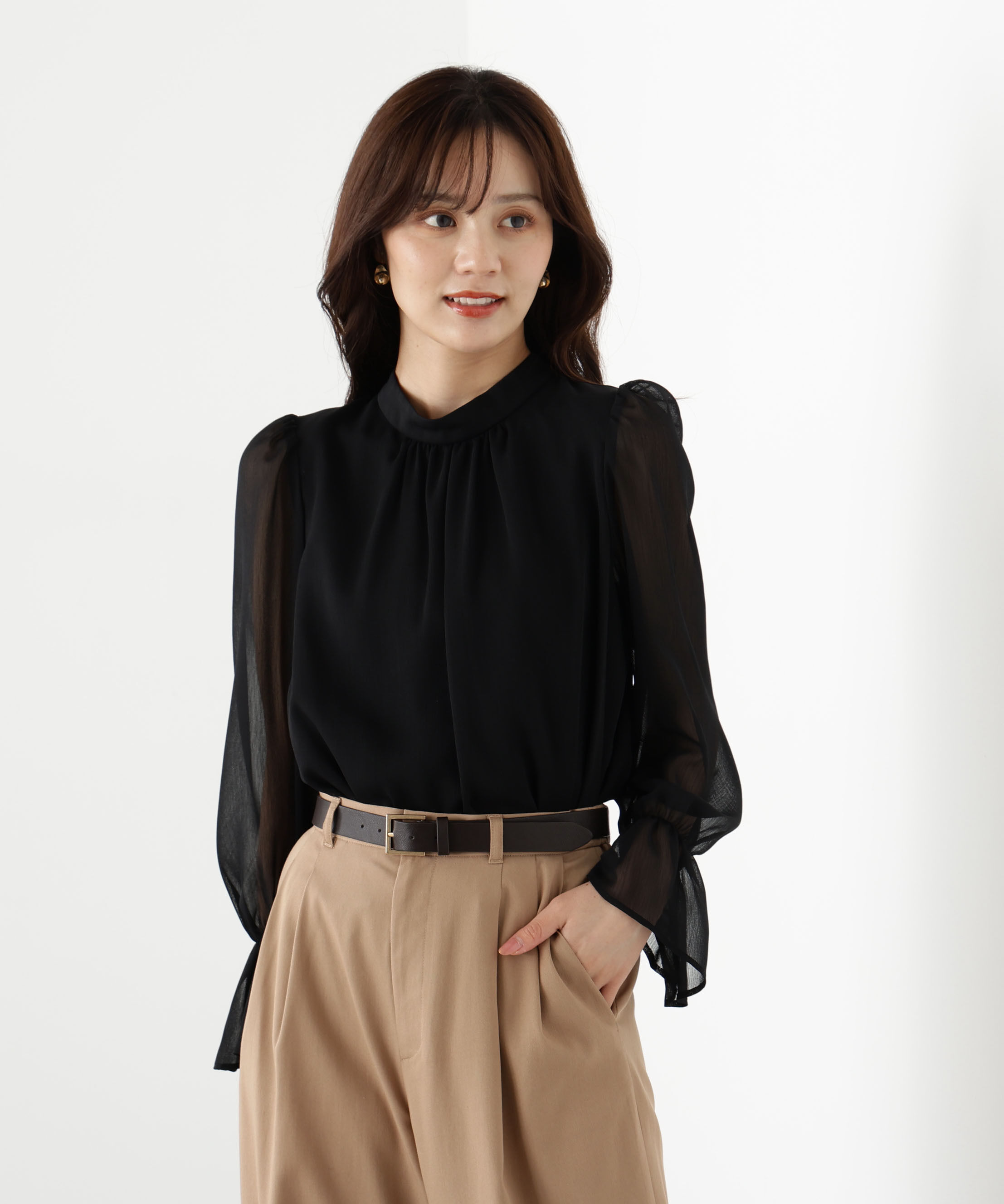 PROPORTION BODY DRESSING「＜ウォッシャブル＞ビッグリボン楊柳ブラウス 25AW」|シャツ・ブラウス|