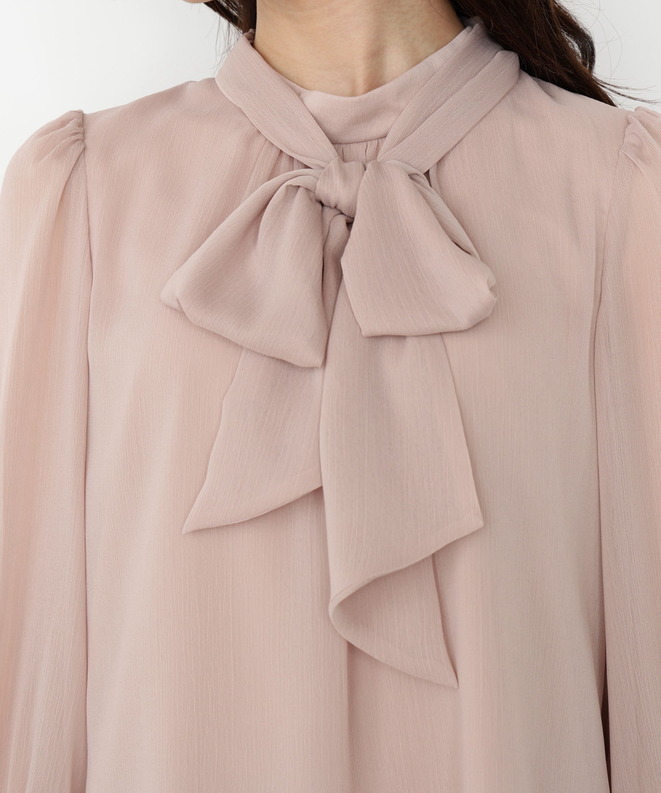 PROPORTION BODY DRESSING「＜ウォッシャブル＞ビッグリボン楊柳ブラウス 25AW」|シャツ・ブラウス|