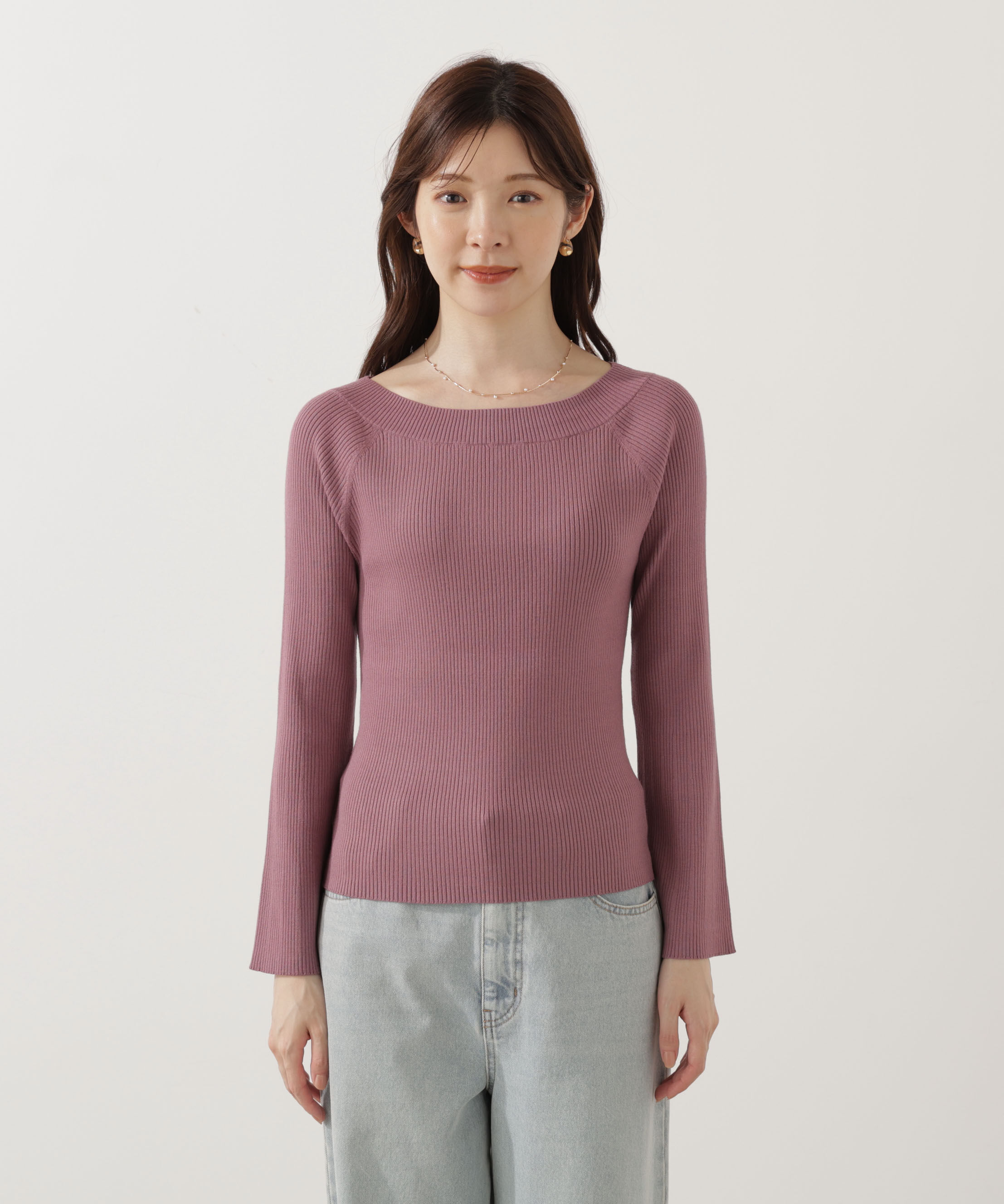 PROPORTION BODY DRESSING「＜ウォッシャブル＞フレアスリーブオフショルニット」|ニット・セーター|