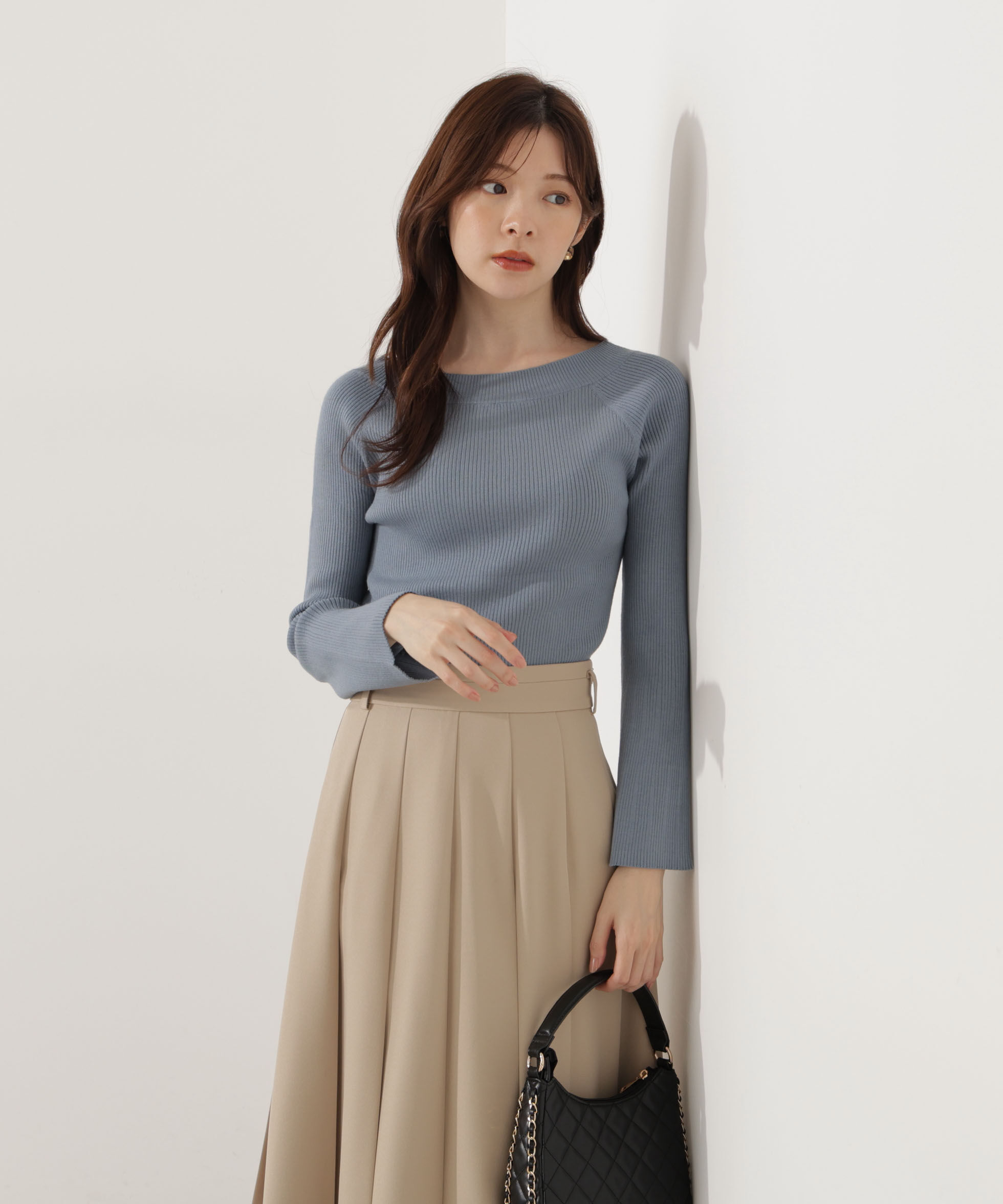 PROPORTION BODY DRESSING「＜ウォッシャブル＞フレアスリーブオフショルニット」|ニット・セーター|