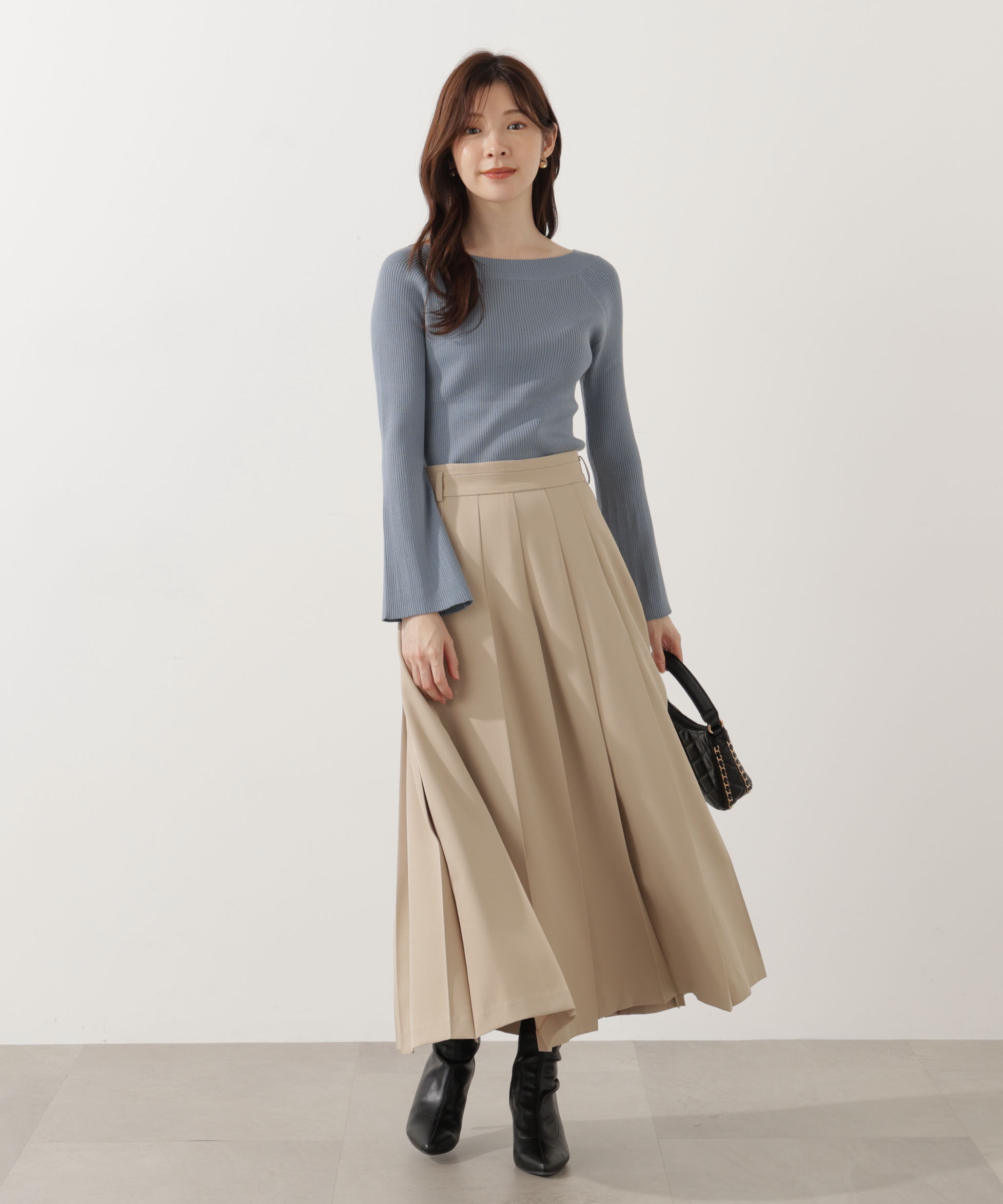 PROPORTION BODY DRESSING「＜ウォッシャブル＞フレアスリーブオフショルニット」|ニット・セーター|