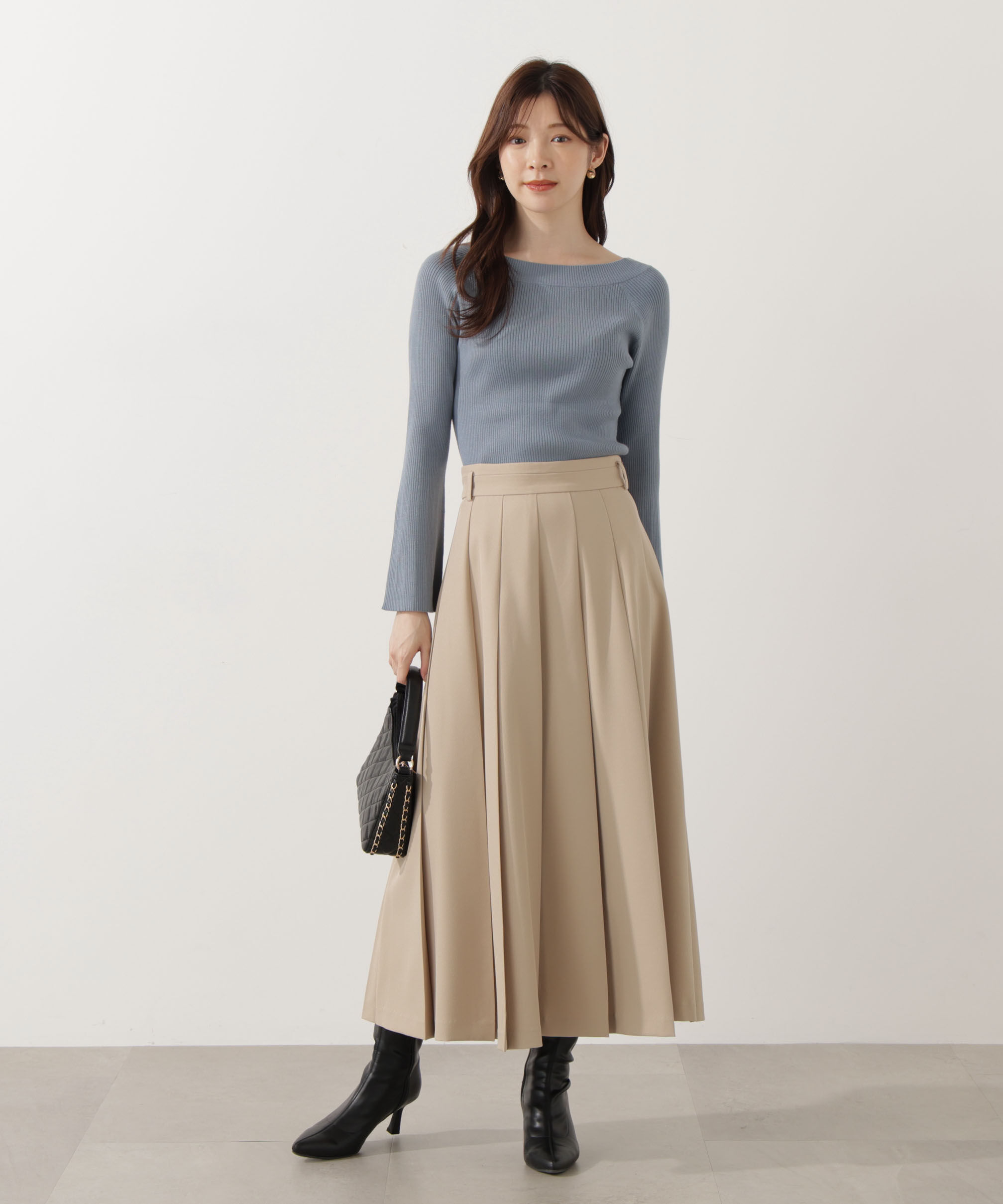 PROPORTION BODY DRESSING「＜ウォッシャブル＞フレアスリーブオフショルニット」|ニット・セーター|