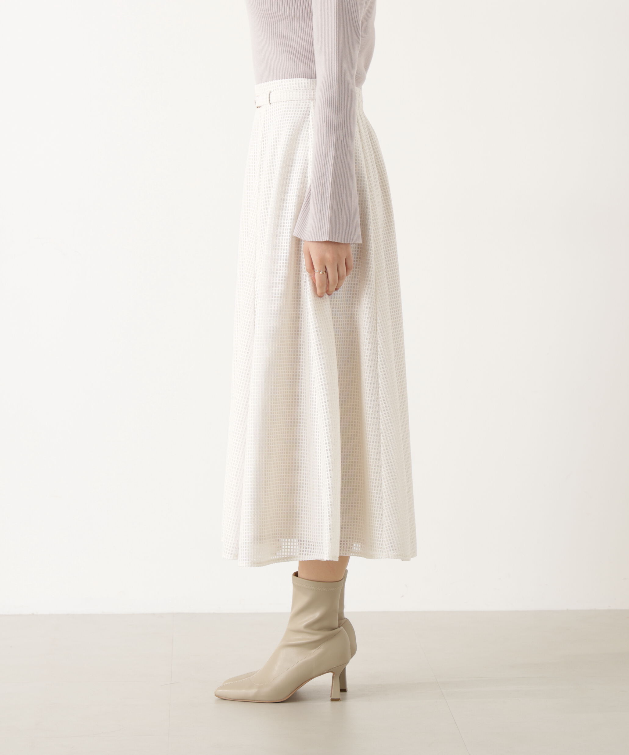 PROPORTION BODY DRESSING「ビット付きシアーメッシュスカート」|スカート|