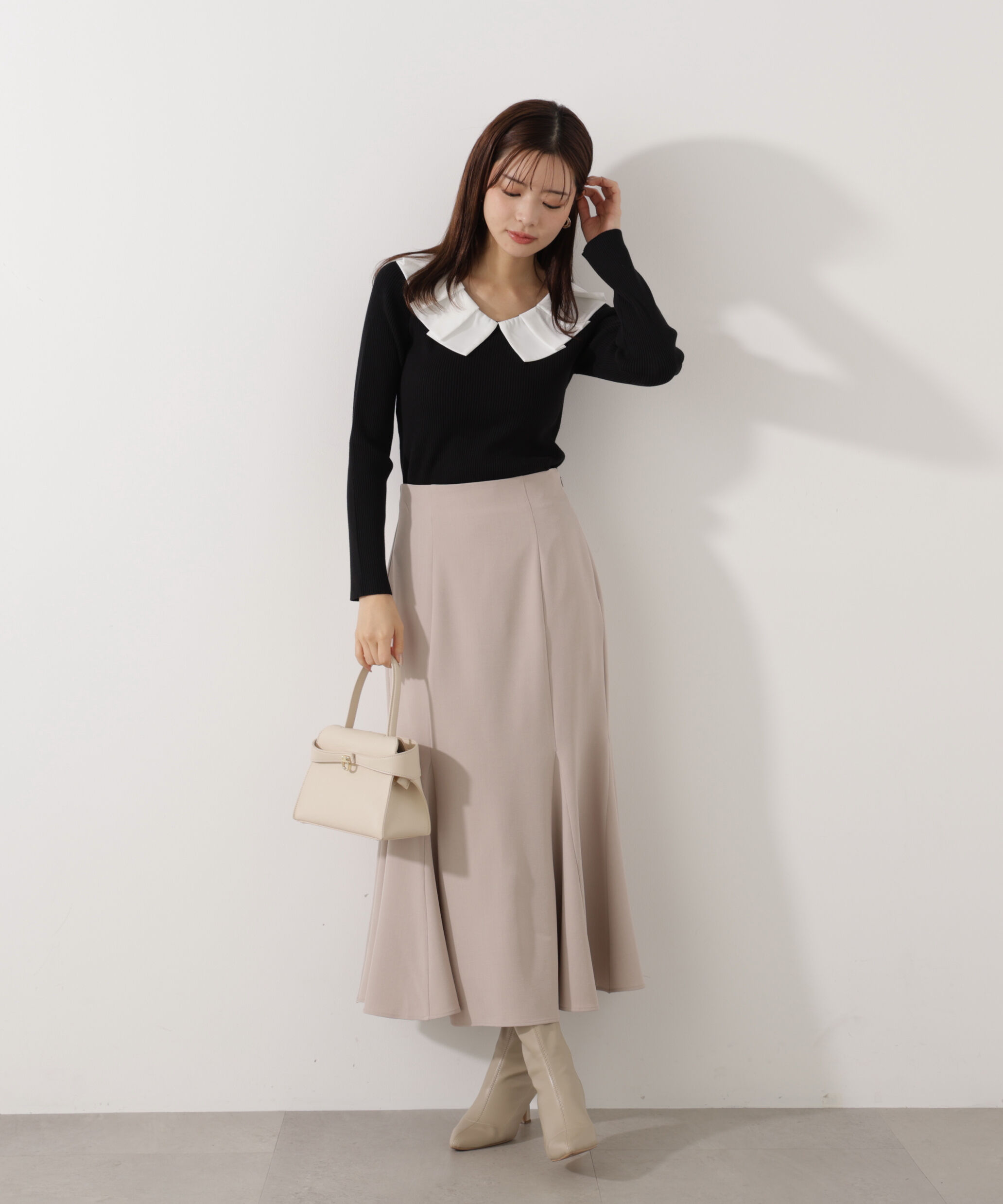 PROPORTION BODY DRESSING「ラッフルカラーニットトップス」|ニット・セーター|