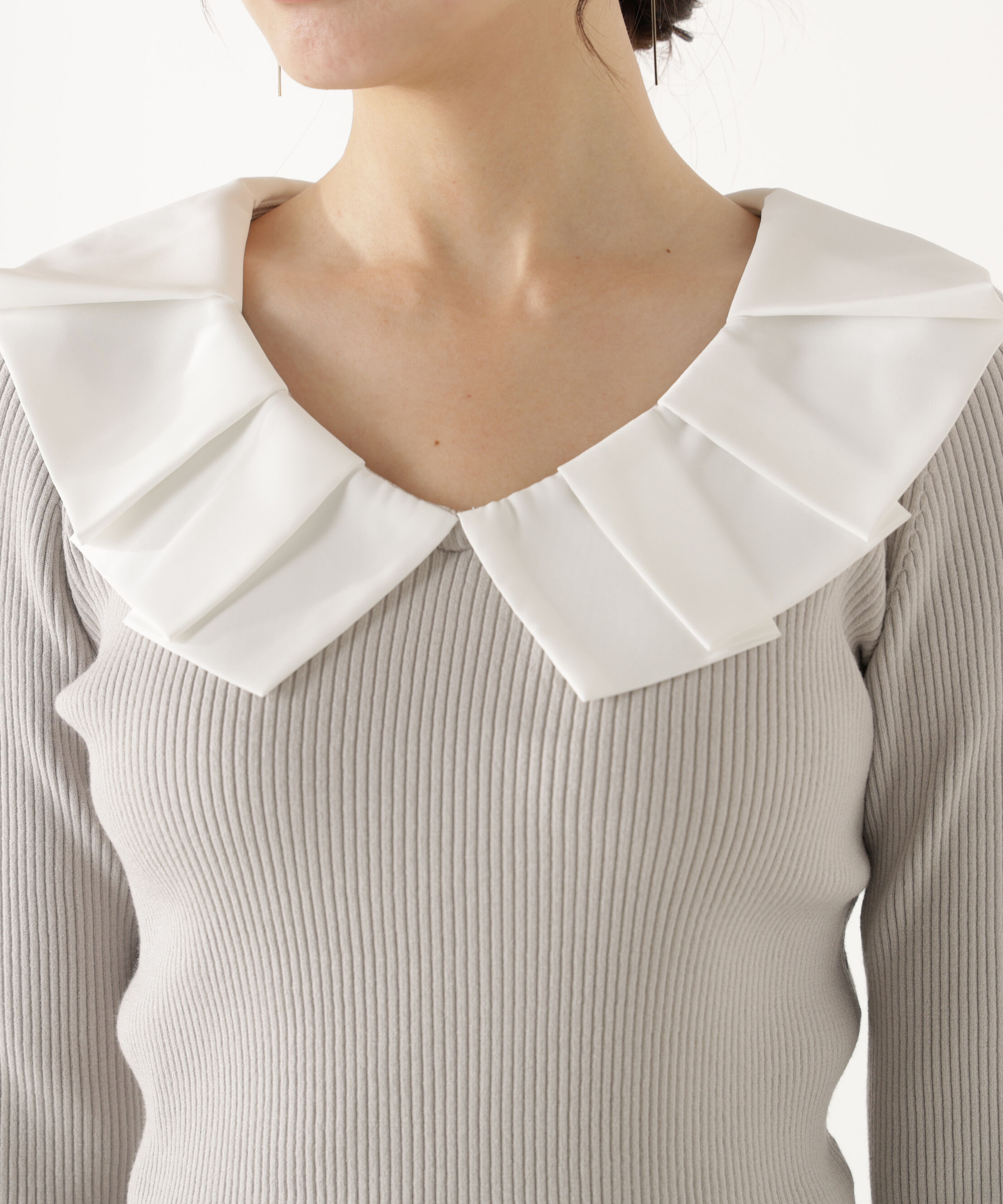 PROPORTION BODY DRESSING「ラッフルカラーニットトップス」|ニット・セーター|