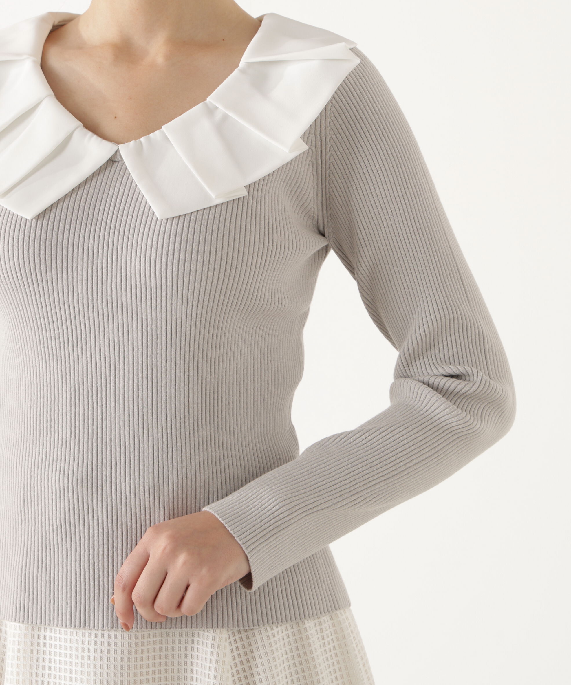 PROPORTION BODY DRESSING「ラッフルカラーニットトップス」|ニット・セーター|