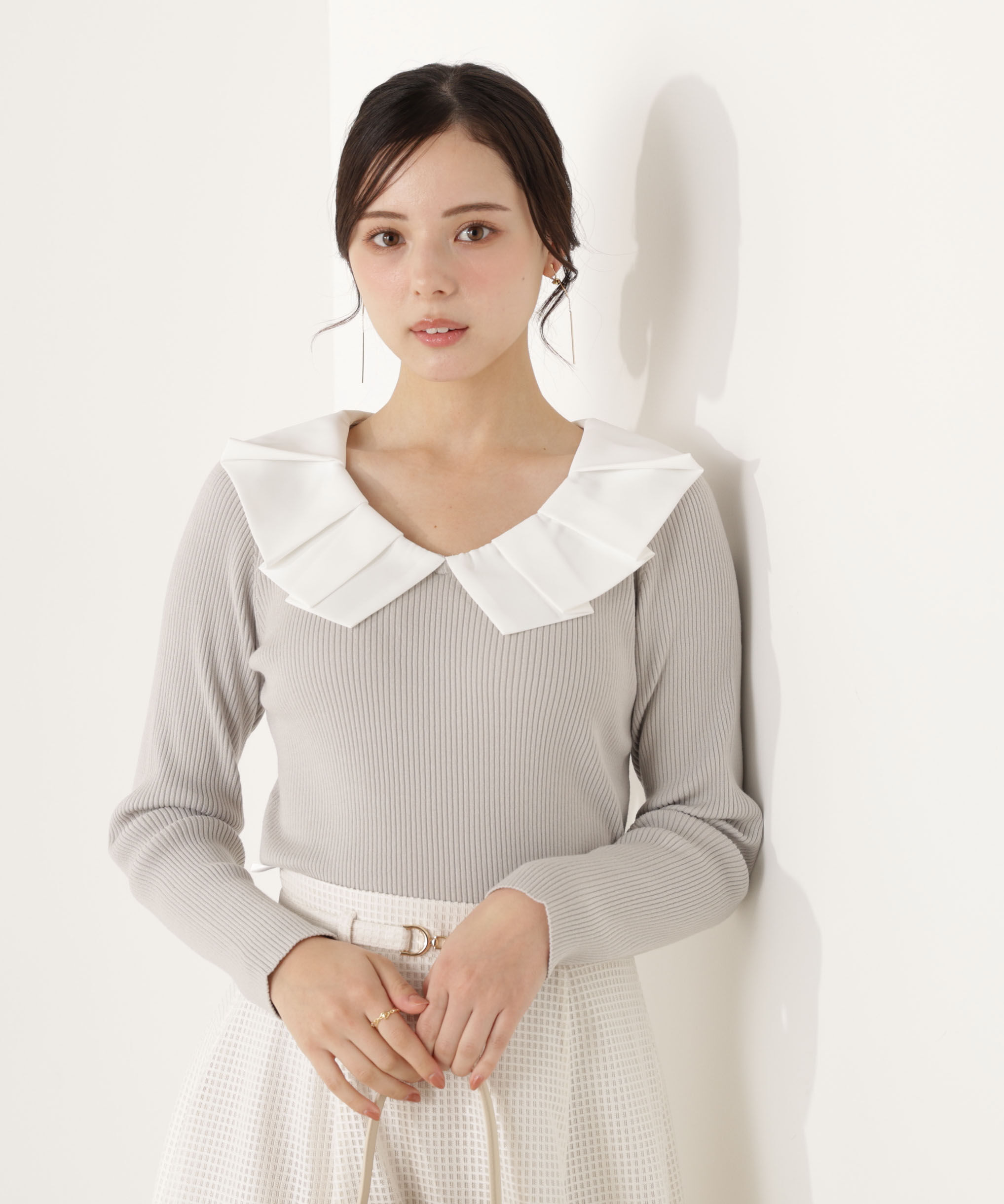 PROPORTION BODY DRESSING「ラッフルカラーニットトップス」|ニット・セーター|