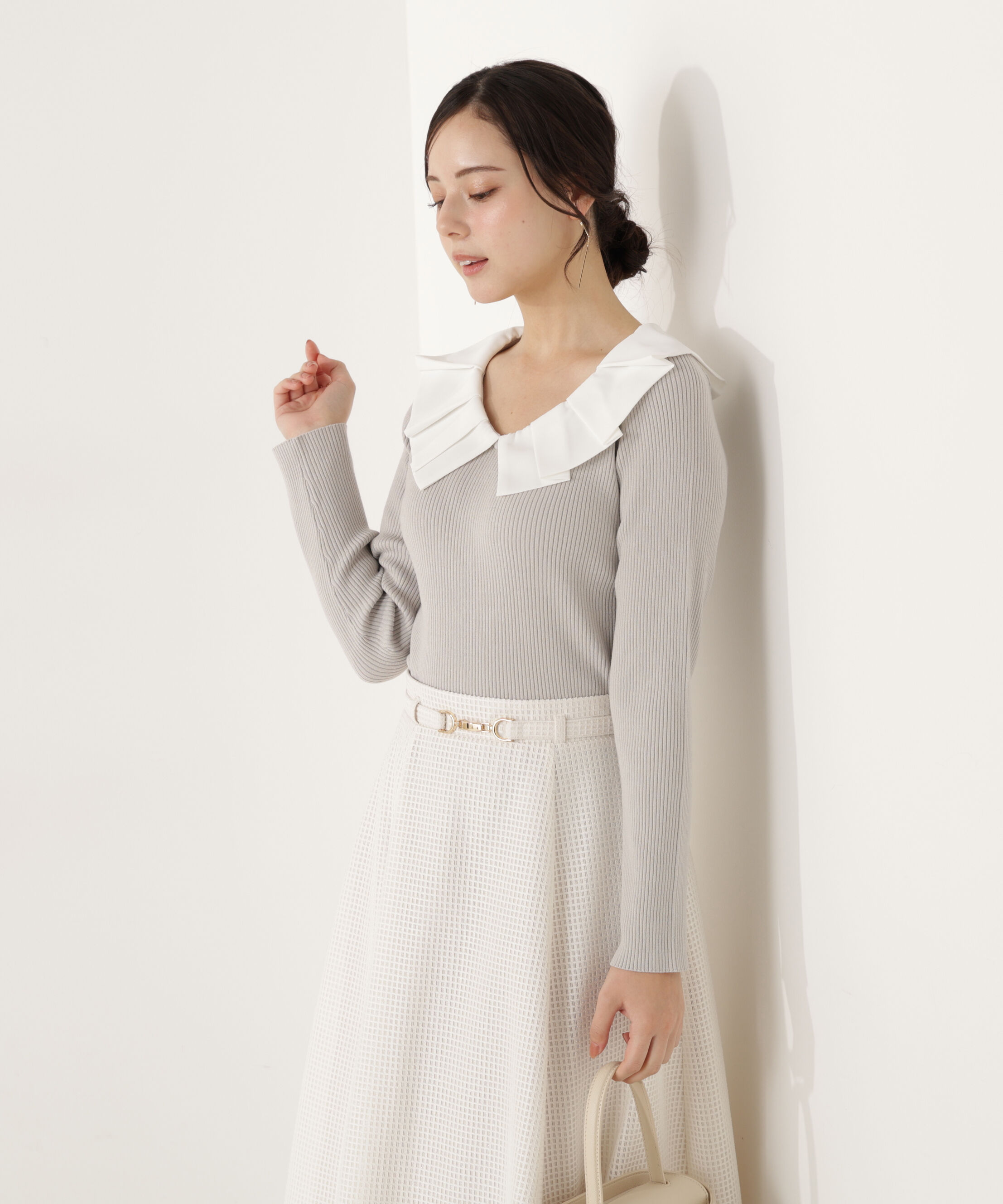 PROPORTION BODY DRESSING「ラッフルカラーニットトップス」|ニット・セーター|