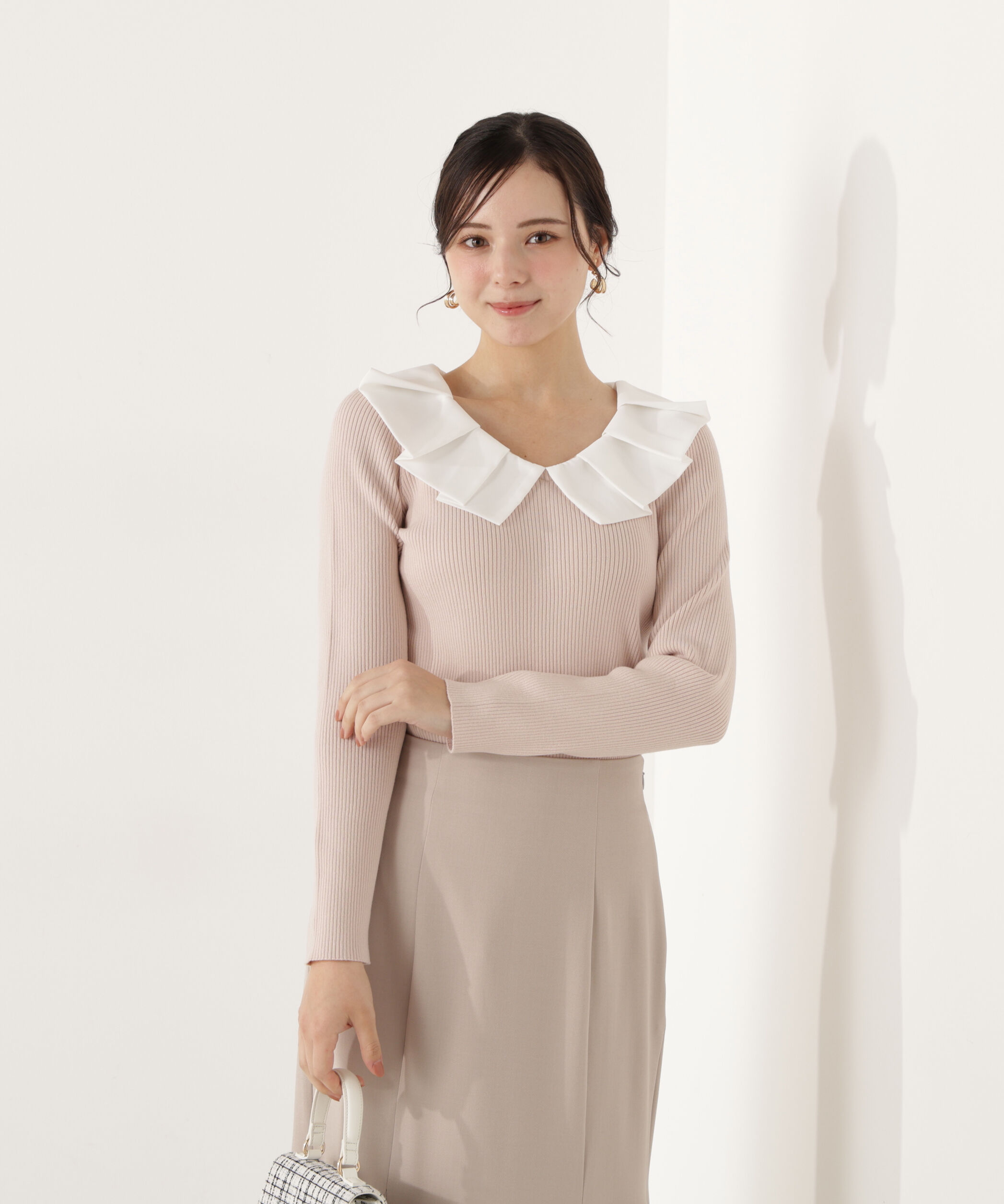 PROPORTION BODY DRESSING「ラッフルカラーニットトップス」|ニット・セーター|