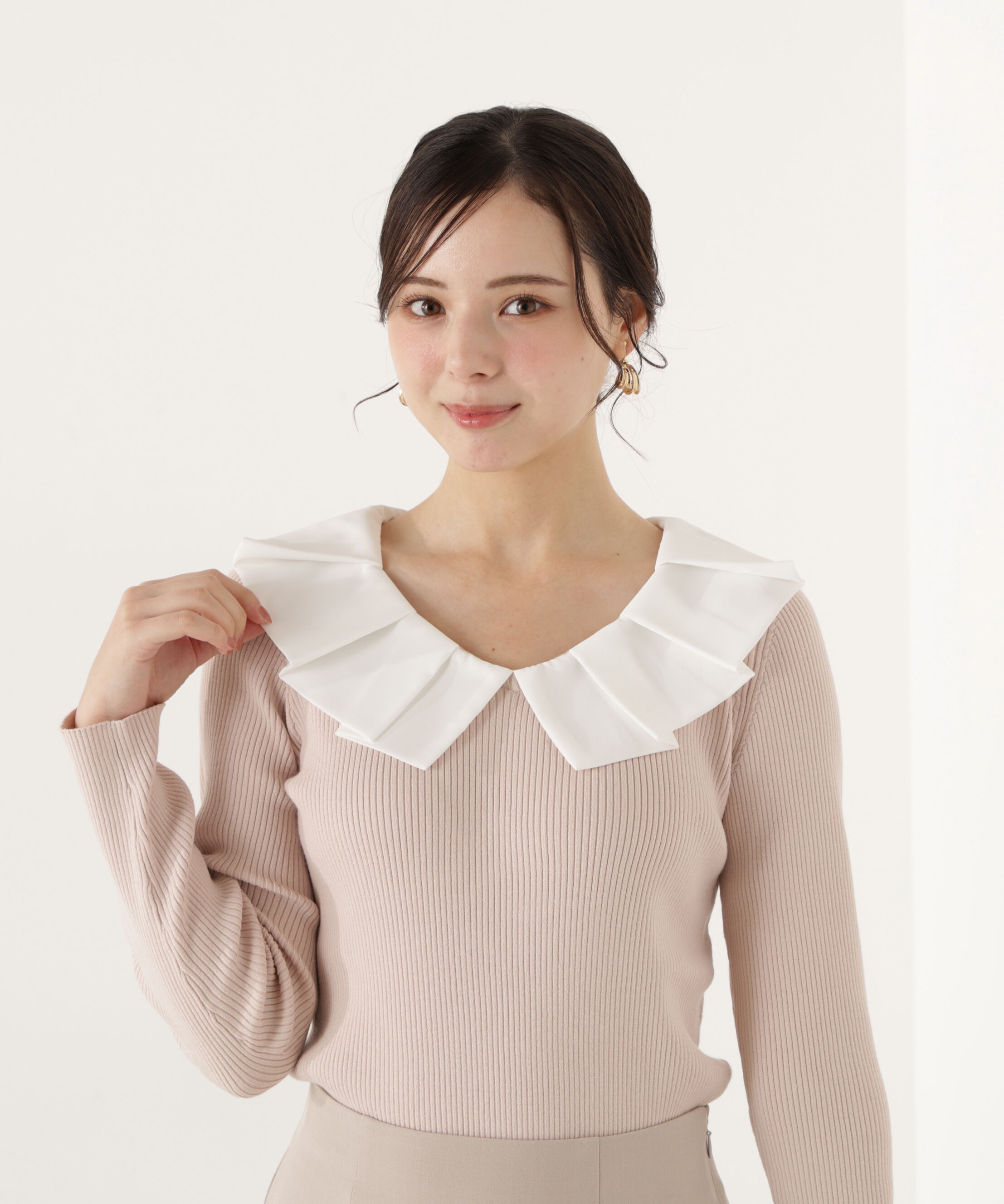 PROPORTION BODY DRESSING「ラッフルカラーニットトップス」|ニット・セーター|