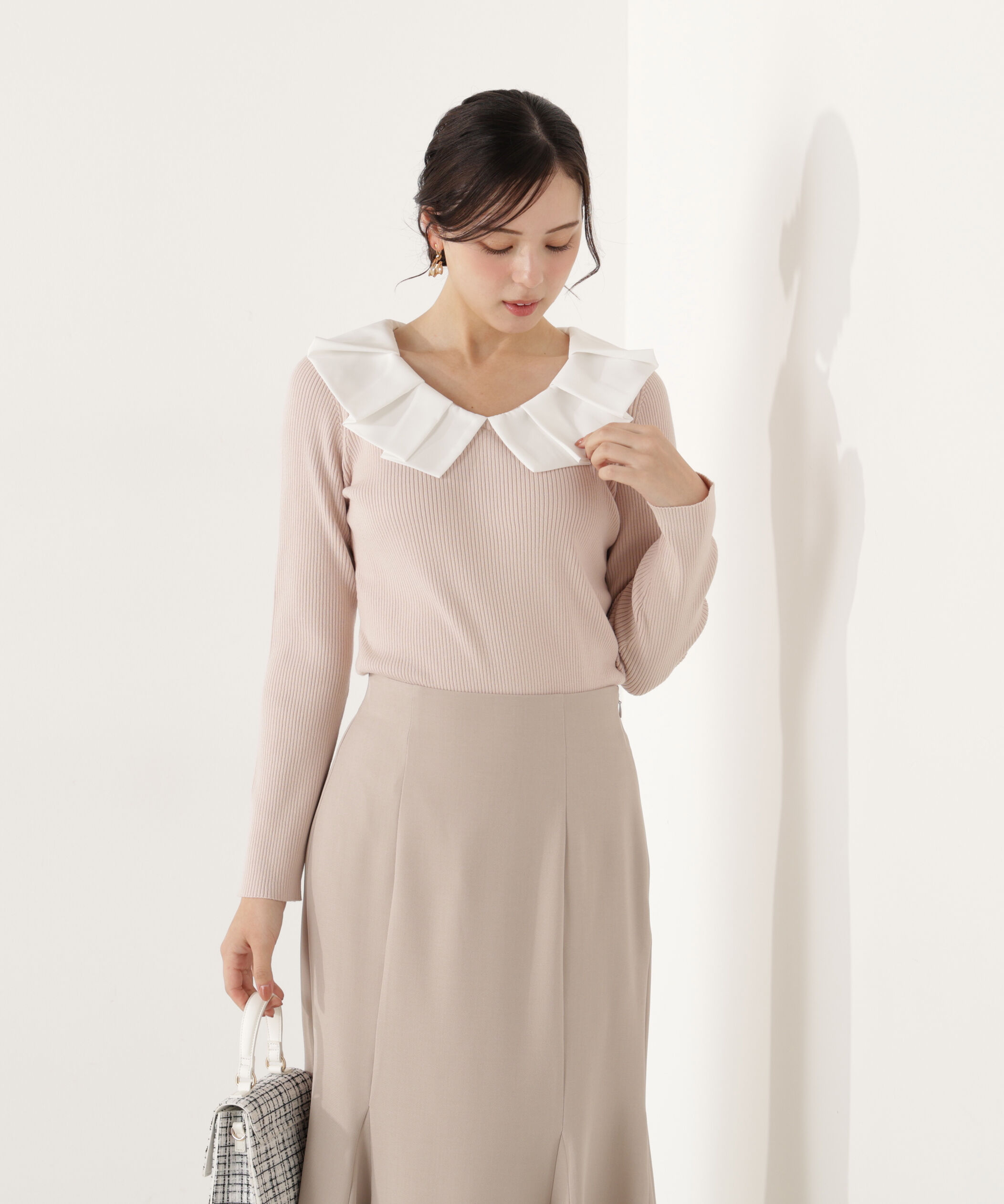 PROPORTION BODY DRESSING「ラッフルカラーニットトップス」|ニット・セーター|