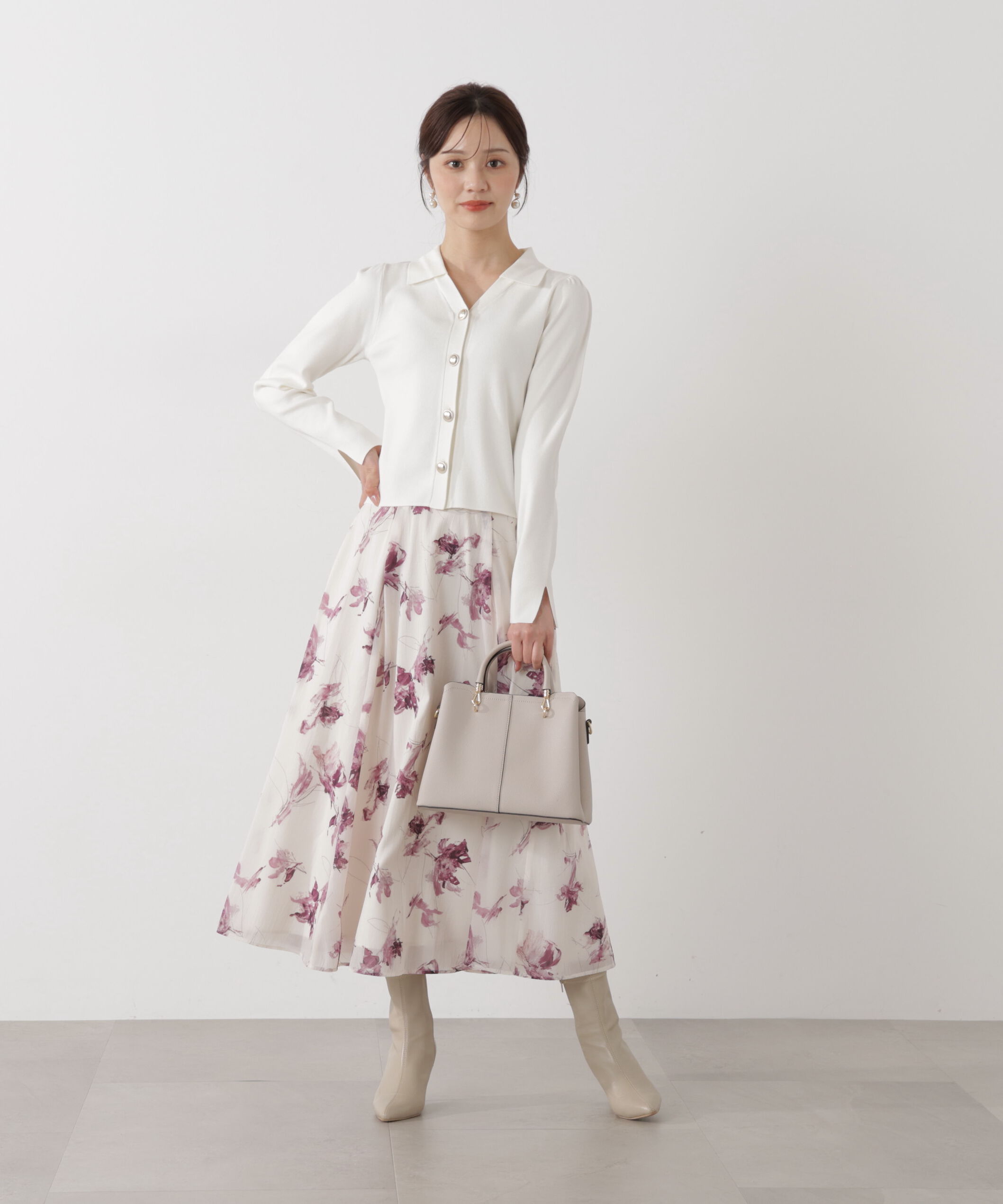 PROPORTION BODY DRESSING「＜ウォッシャブル/UV＞衿付き総針ニット」|ニット・セーター|