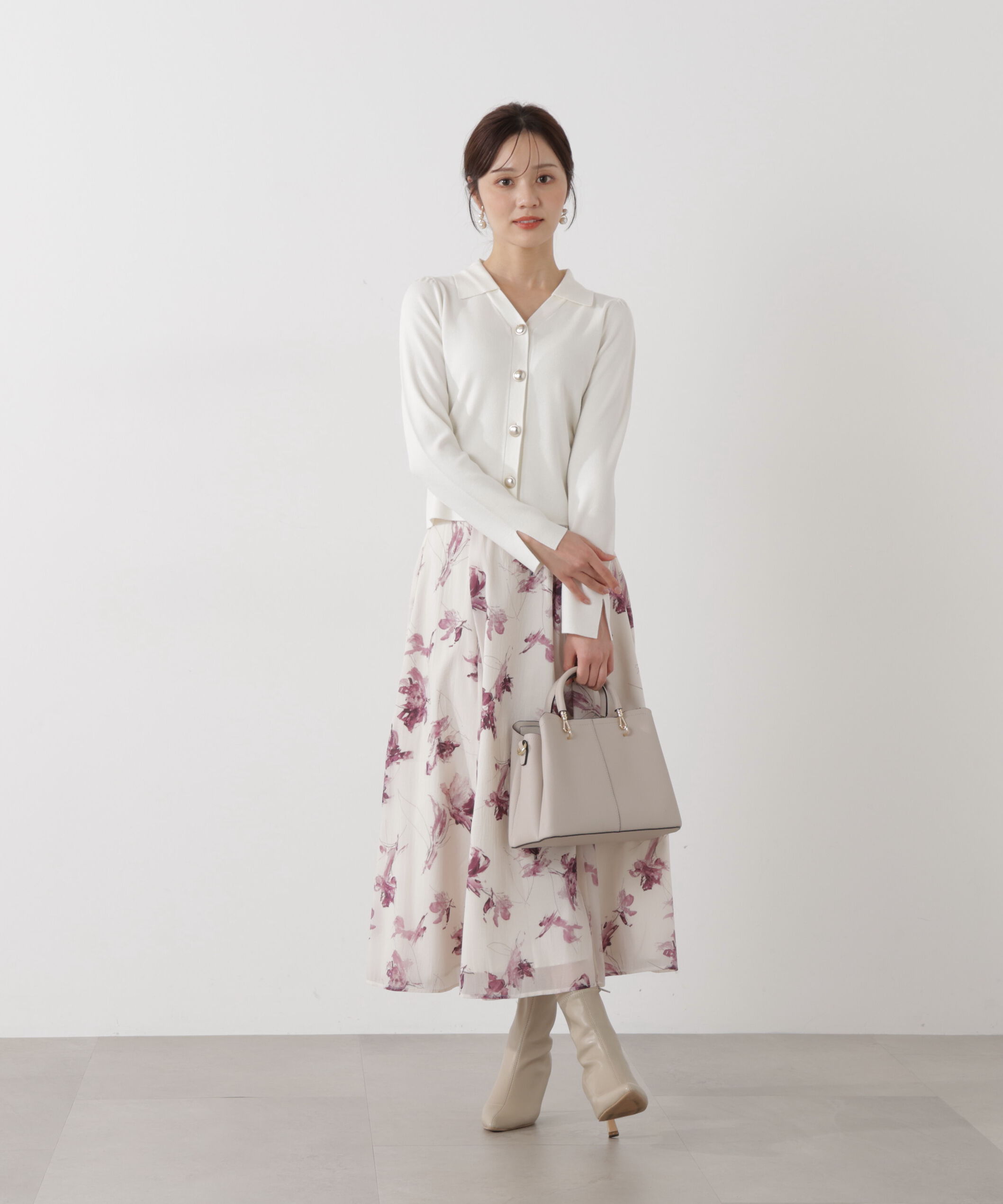 PROPORTION BODY DRESSING「＜ウォッシャブル/UV＞衿付き総針ニット」|ニット・セーター|