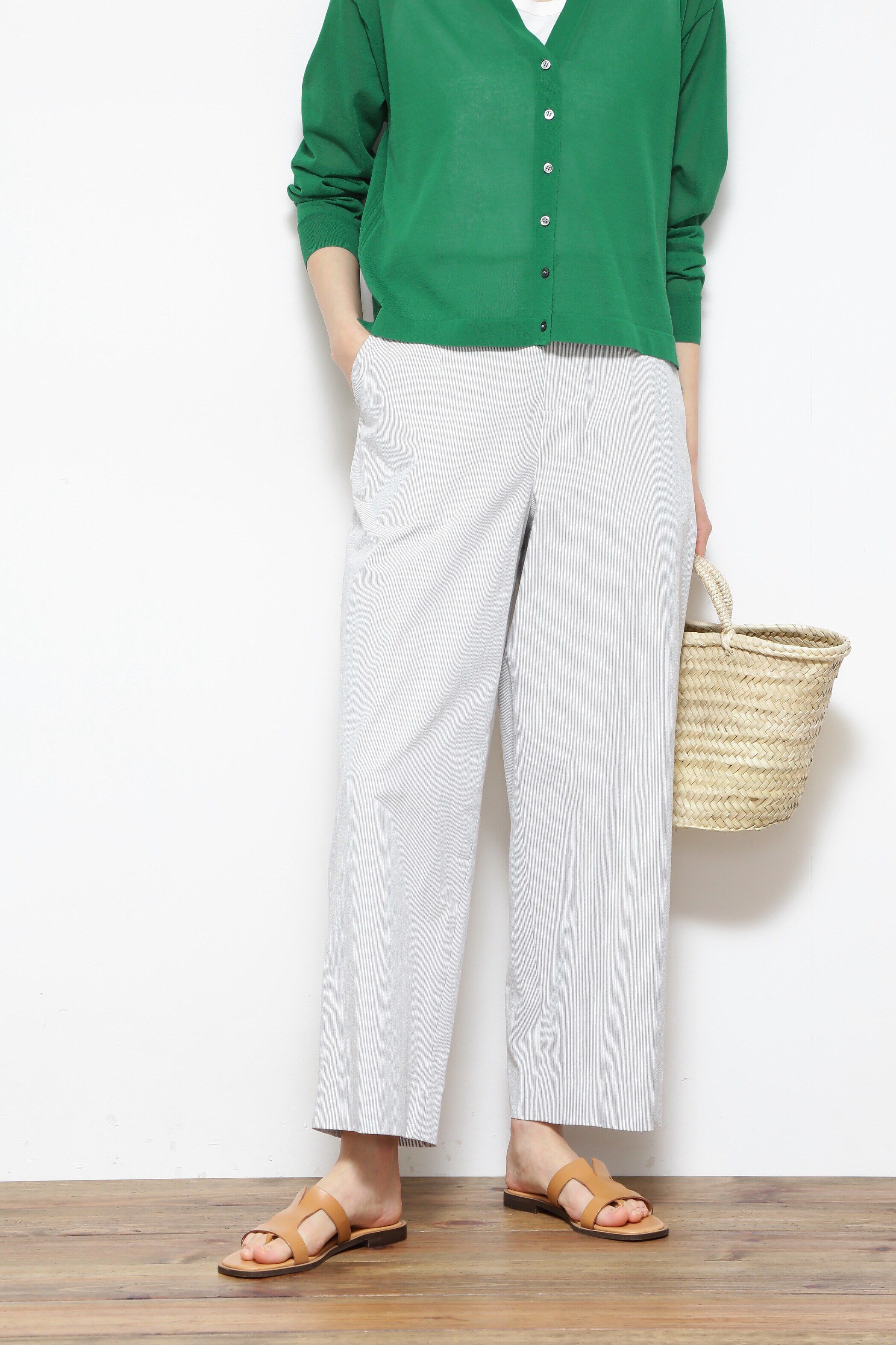  「◆綿麻サッカーパンツ」|その他|ホワイト&times;チ  3