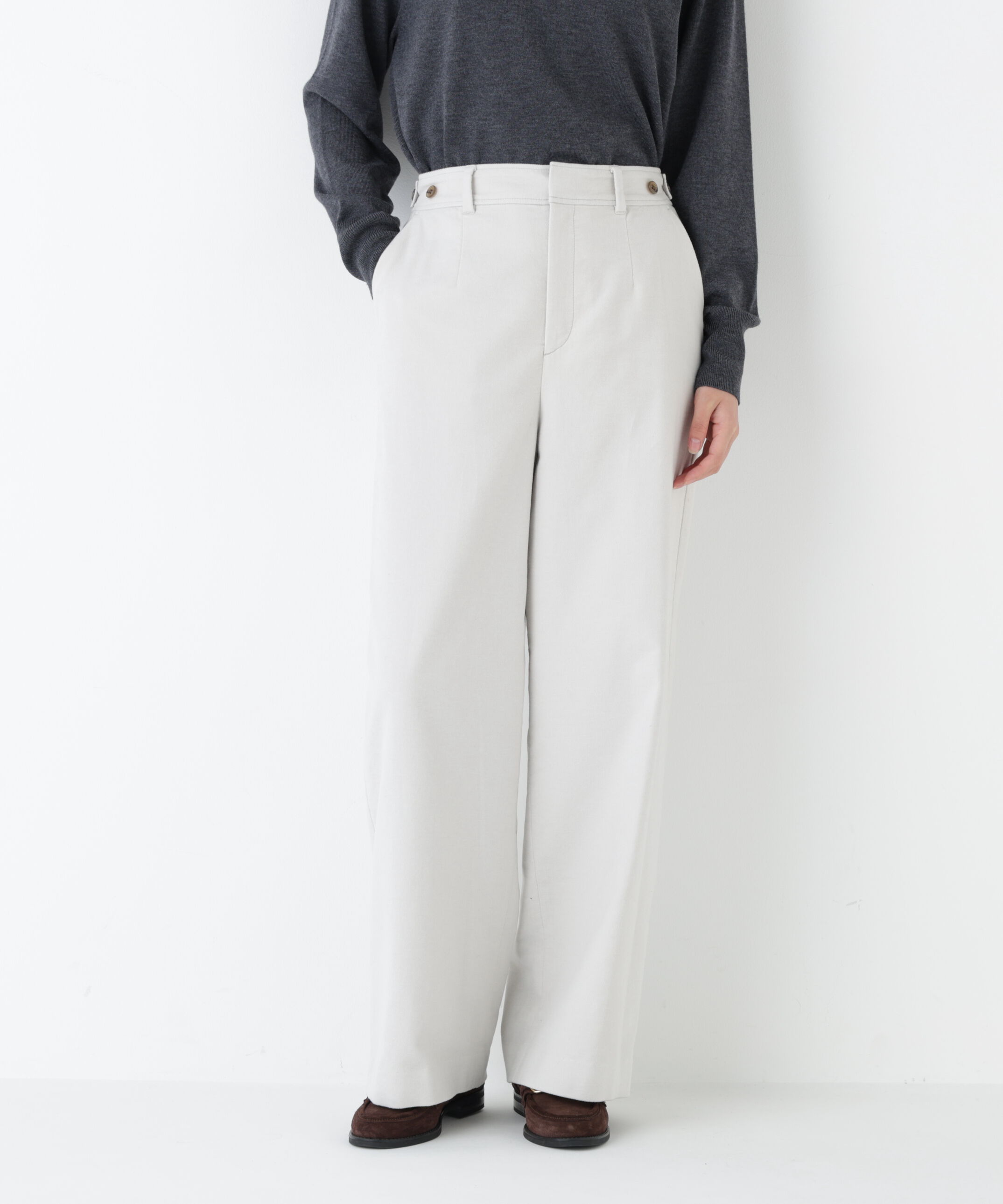  「◆ストレッチエアリードットコードパンツ」|その他|ライトグレー