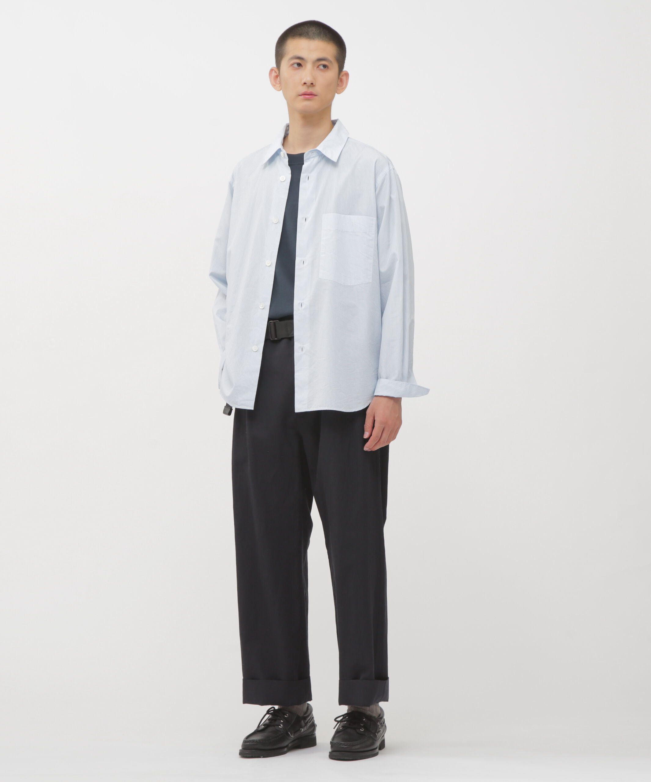 MARGARET HOWELL「DRY WOOL LINEN TWILL TROUSERS」|その他|DARK NAVY1