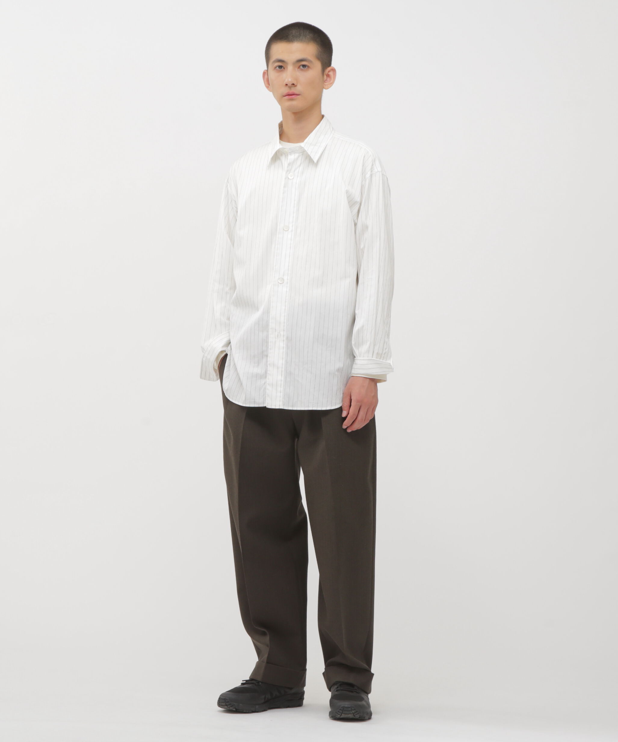 MARGARET HOWELL「COMPACT WOOL SERGE TROUSERS」|その他|