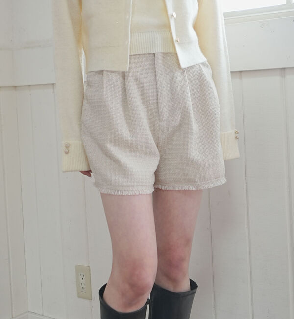 archives「フリンジツイードショートパンツ」|その他|IVORY