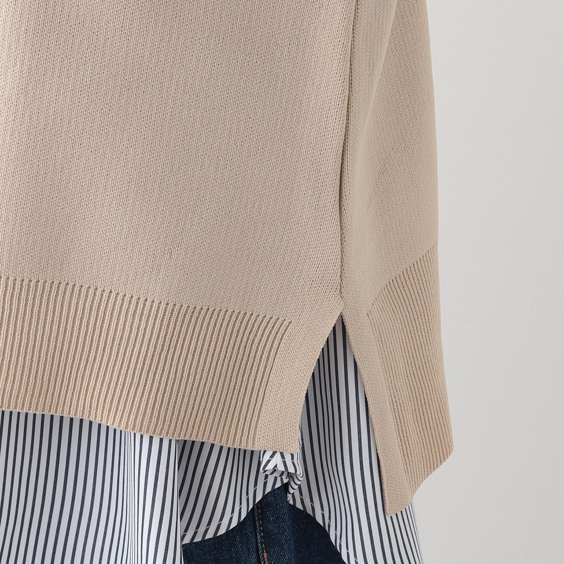 SHOO･LA･RUE「【S-LL/2点セット】着回し自在 ニットベスト＋フレアブラウス」|その他|