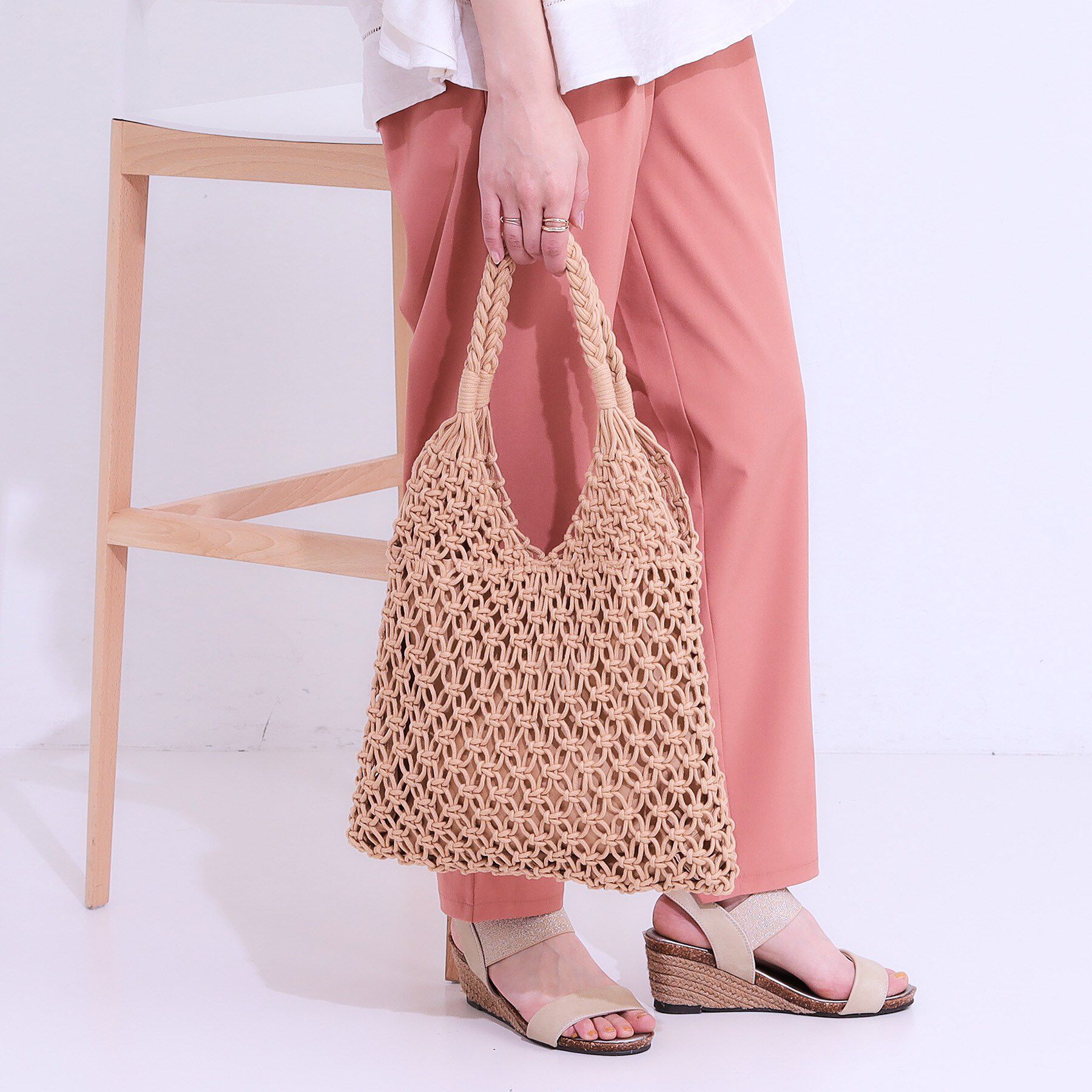 SHOO･LA･RUE「マクラメトートバッグ」|トートバッグ|