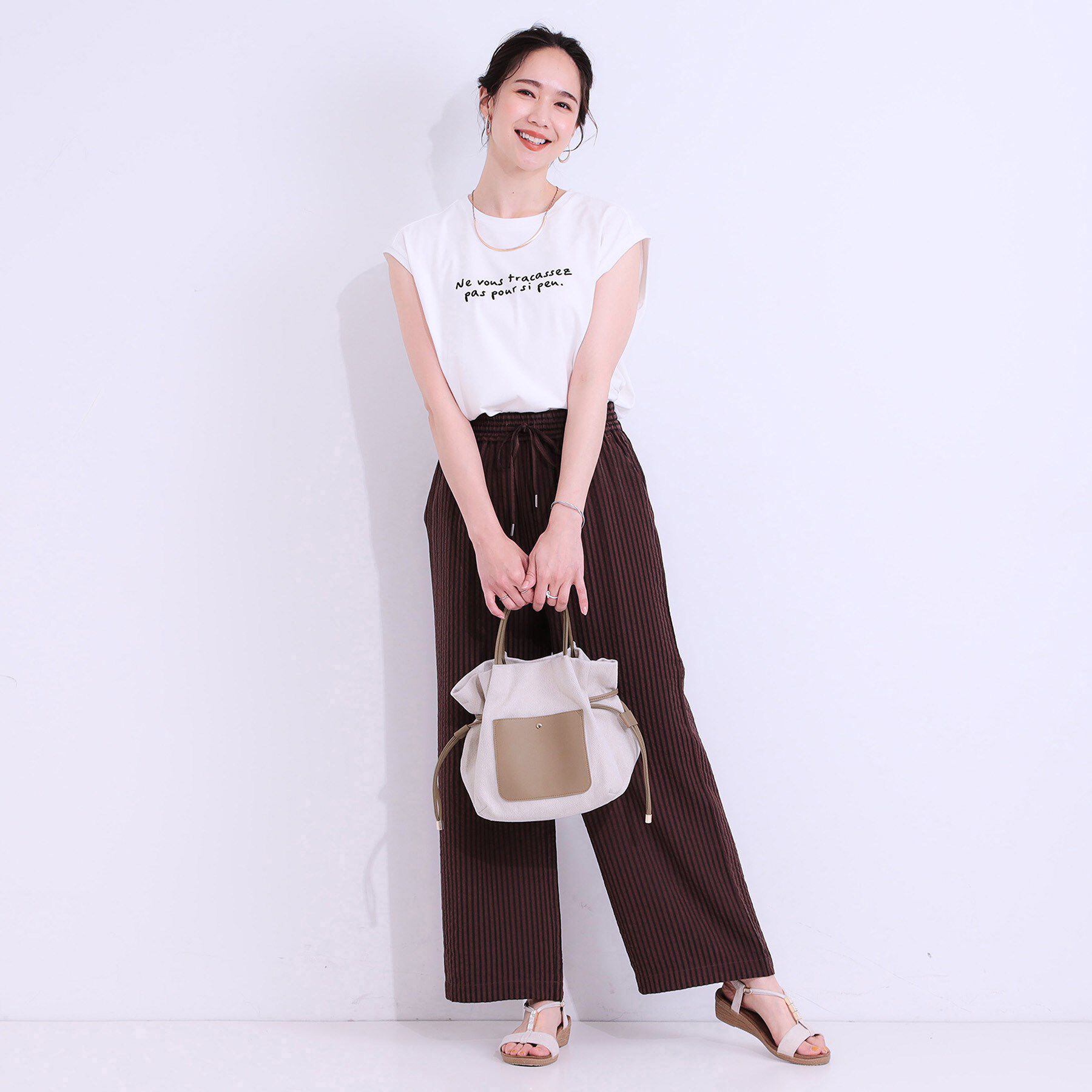 SHOO･LA･RUE「【2WAY】素材コンビトートバッグ」|トートバッグ|