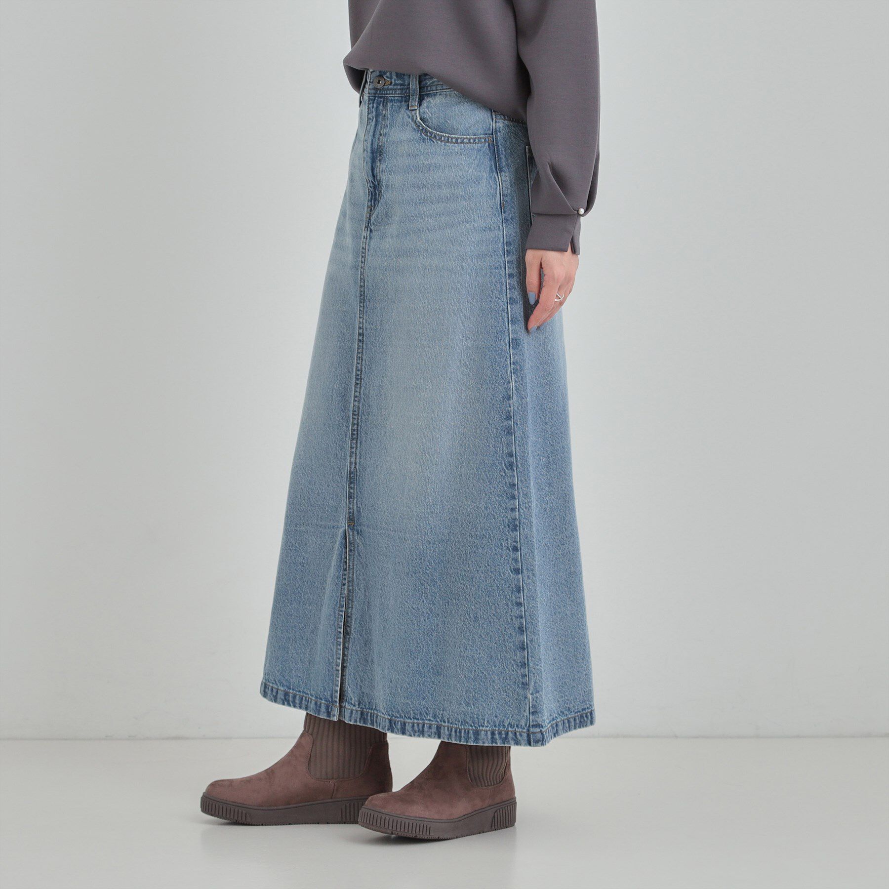 SHOO･LA･RUE「【SHOO・LA・RUE DENIM】シンプルだから使いやすい Aラインスカート」|スカート|