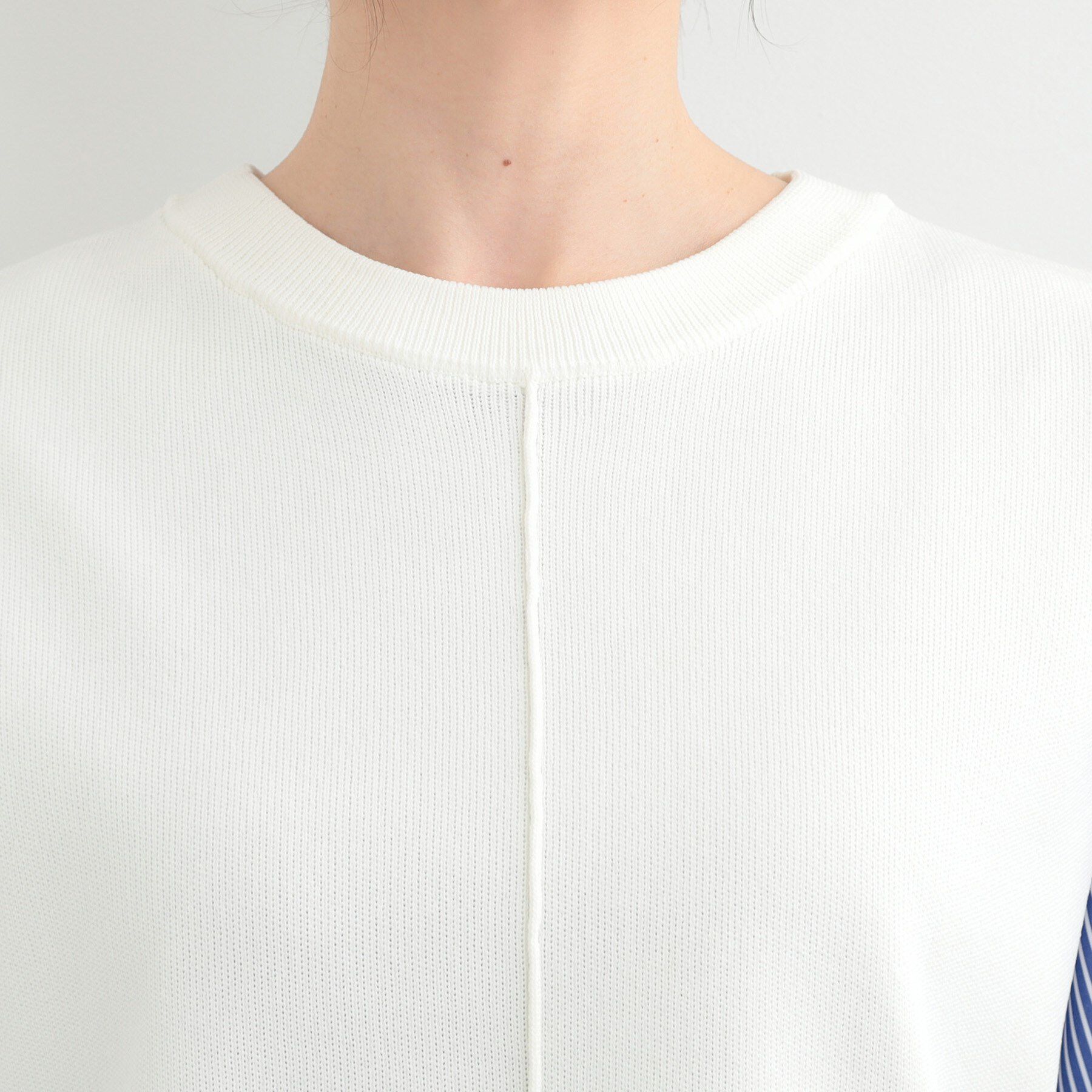 SHOO･LA･RUE「【2点セット/S-LL/洗濯機可】軽くてきれい見え ニットベスト＋ブラウス」|ニット・セーター|