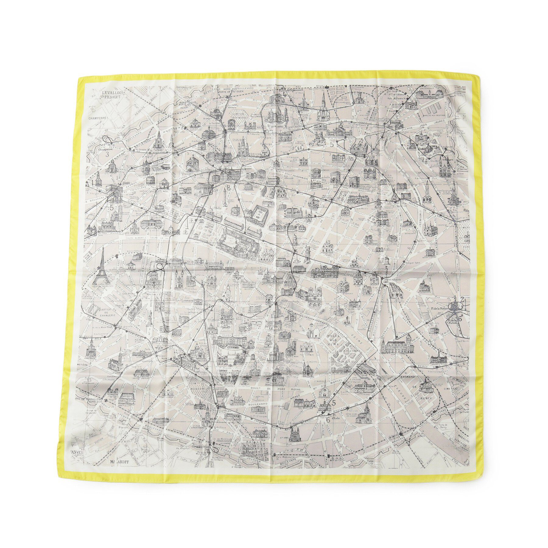 SHOO･LA･RUE「大判プリントスカーフ（88&times;88cm）」|バンダナ・スカーフ|イエロー(432)