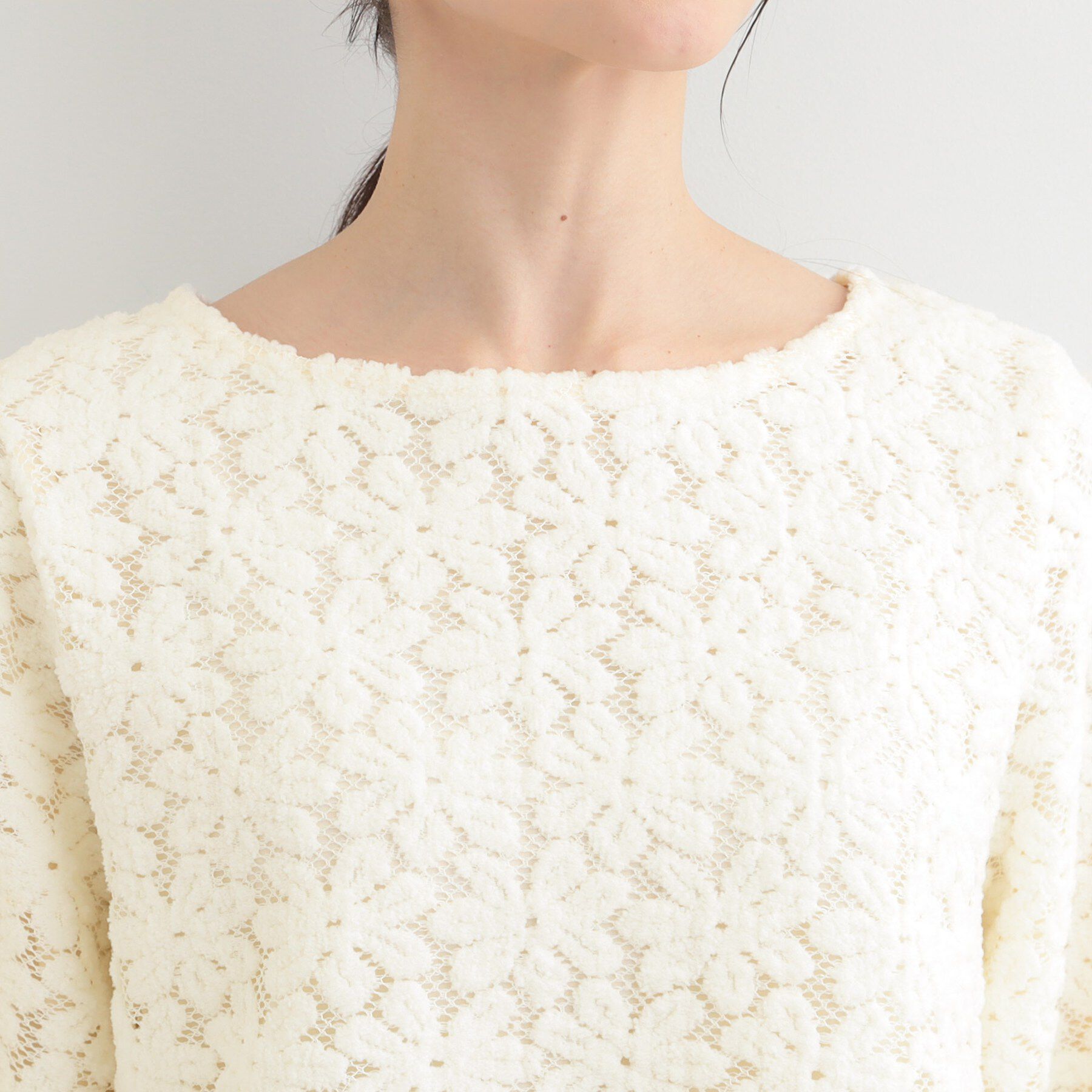 SHOO･LA･RUE「お花起毛レーストップス」|シャツ・ブラウス|