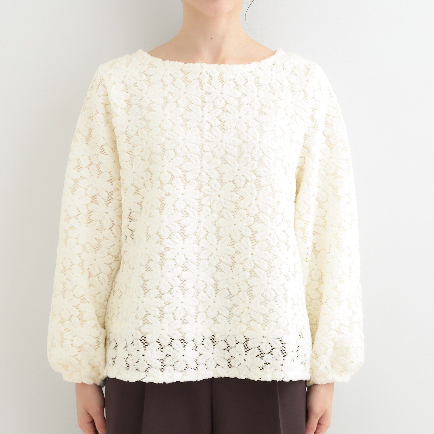 SHOO･LA･RUE「お花起毛レーストップス」|シャツ・ブラウス|