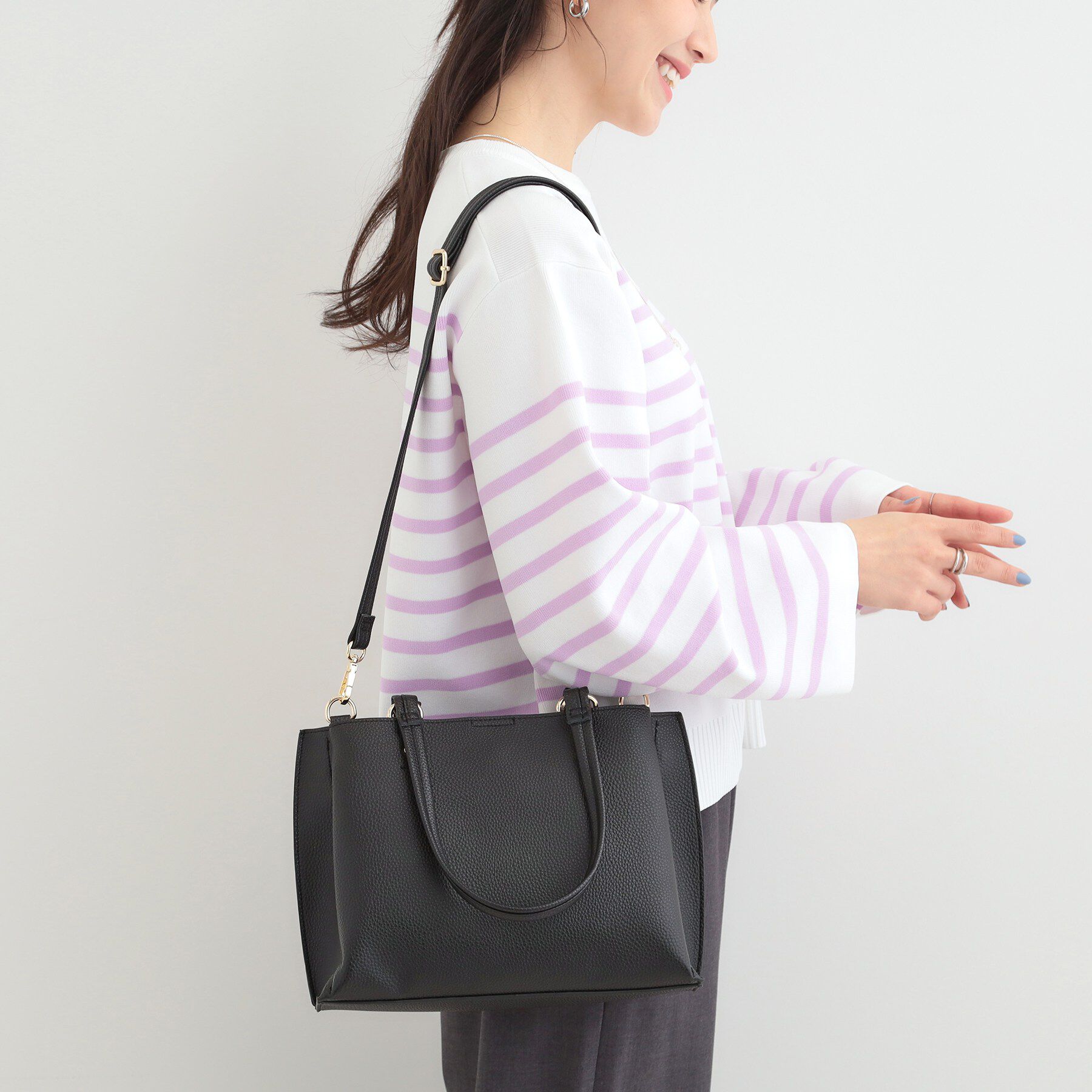 SHOO･LA･RUE「【軽量／2WAY】ふわっと軽いトートバッグ」|トートバッグ|