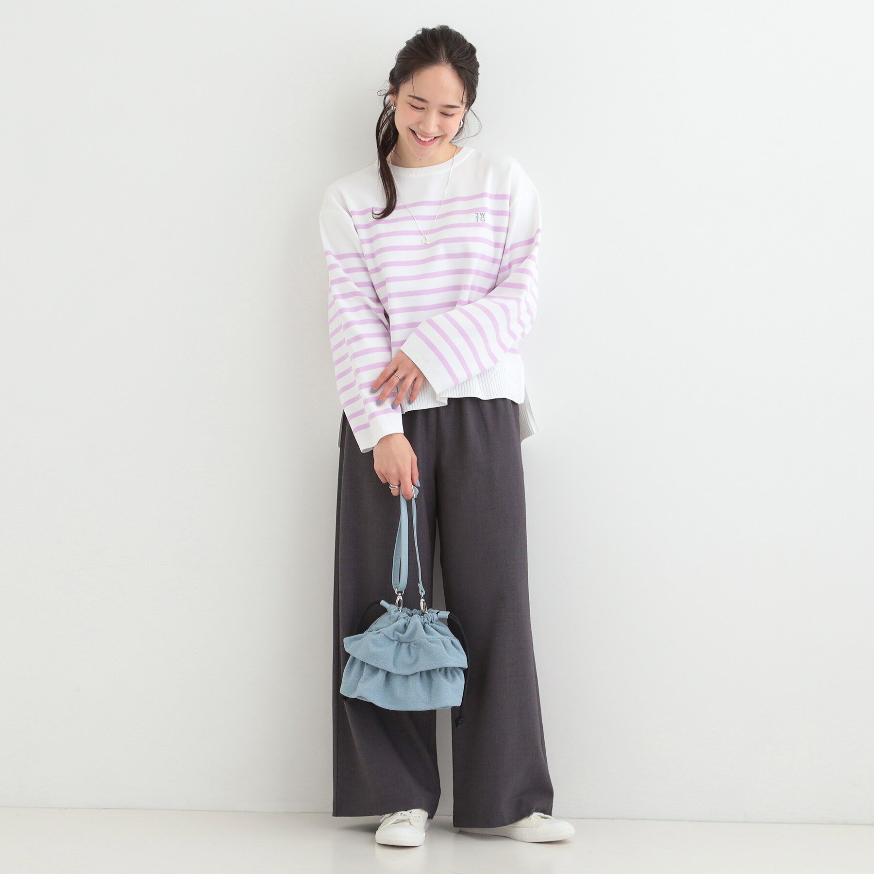 SHOO･LA･RUE「デニム巾着ショルダーバッグ」|ショルダー・メッセンジャー|