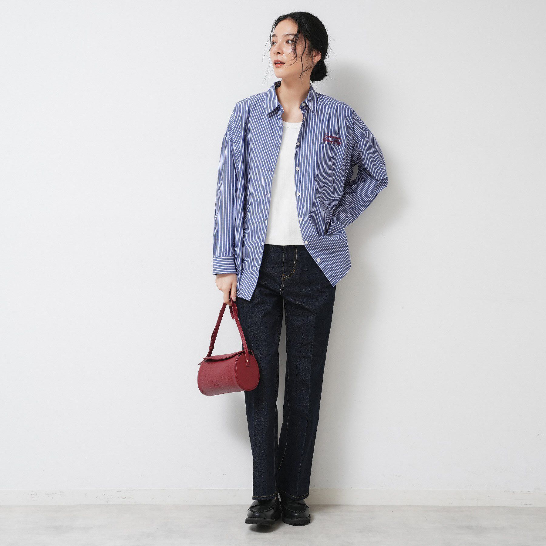 Dessin「【洗える】刺繍ロゴ入りオーバーシャツ」|シャツ・ブラウス|