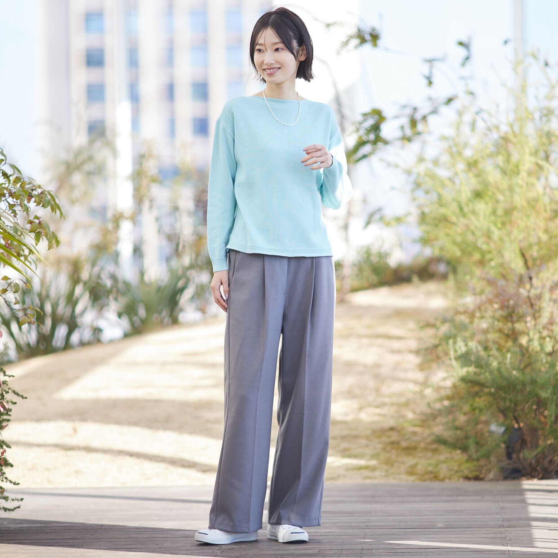 Dessin「【洗える】裏起毛セミワイドツイルパンツ」|その他|