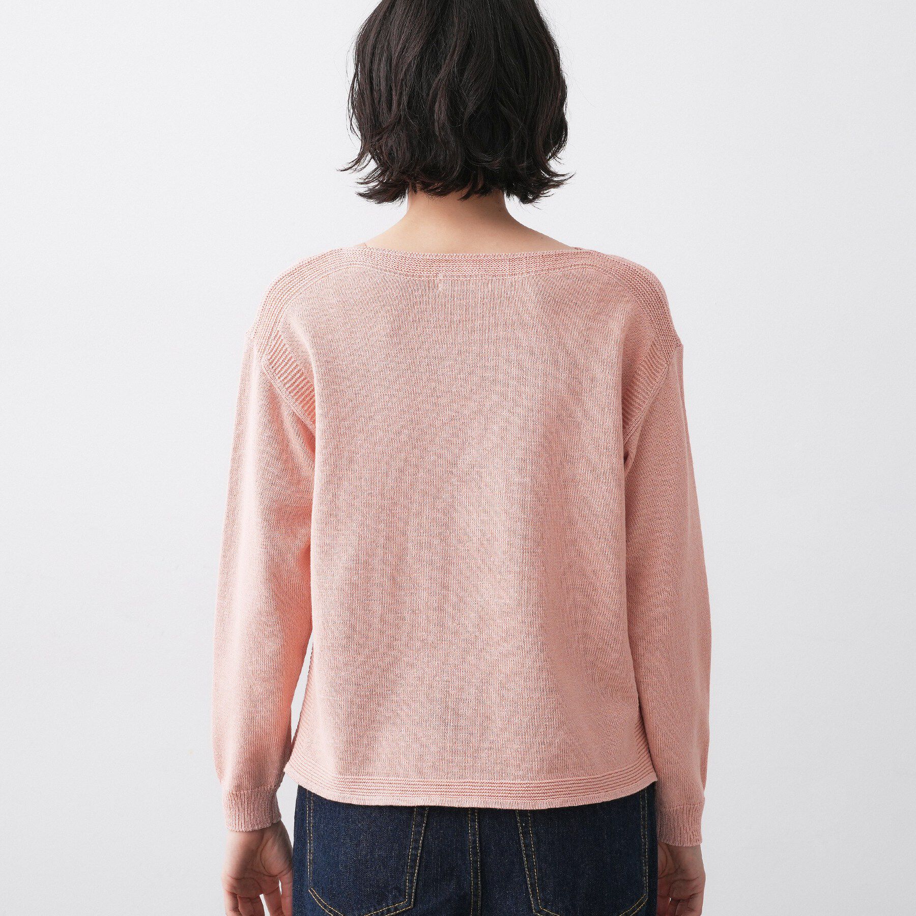 Dessin「【洗える】ミドルゲージボートネックカラーニット」|ニット・セーター|