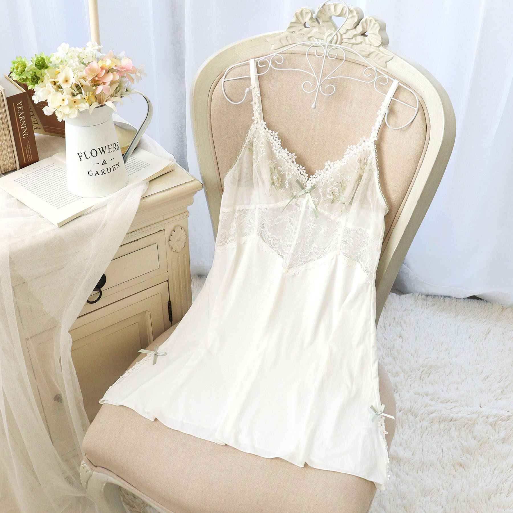 Risa Magli「レーナ スリップ」|キャミソール|ホワイト(001)