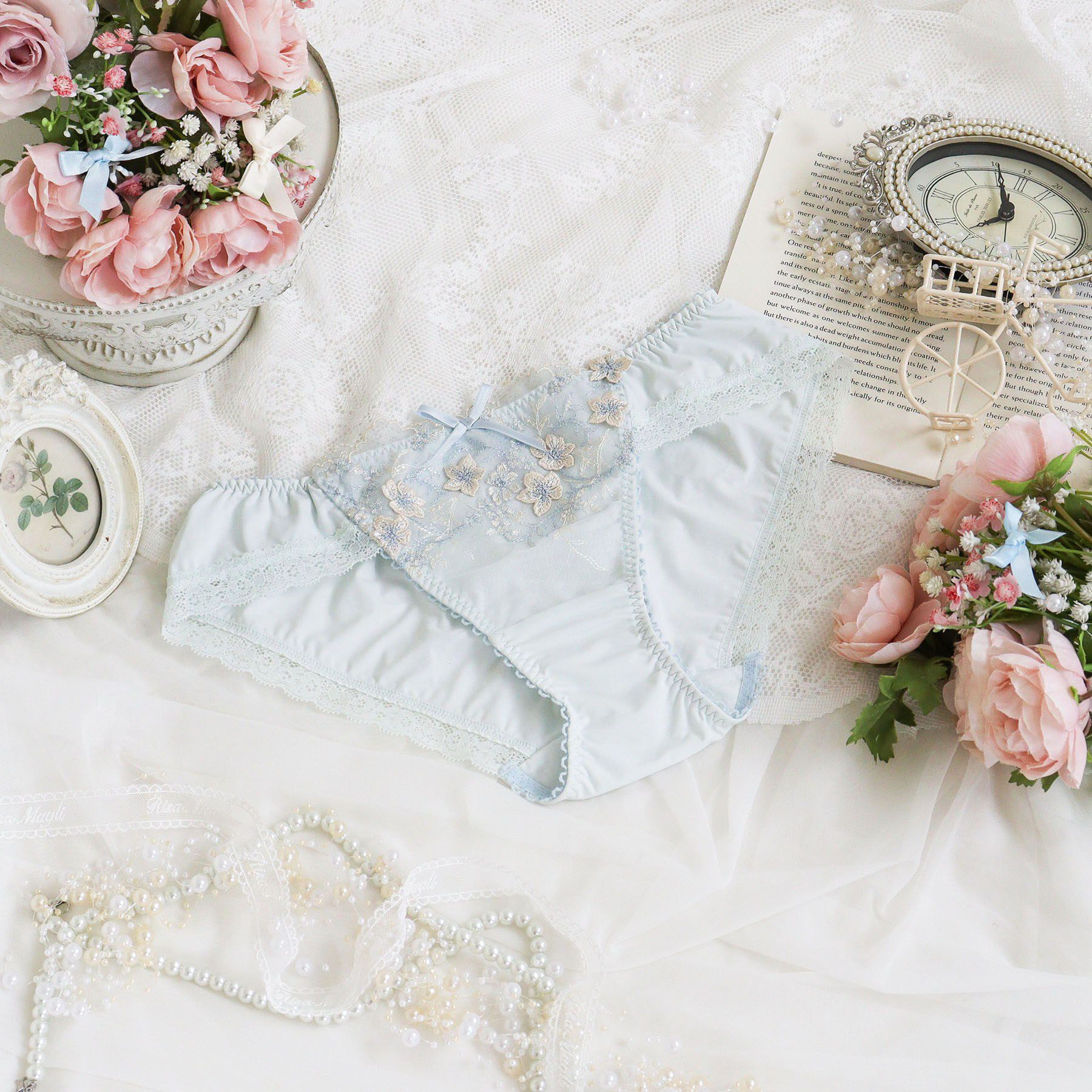 Risa Magli「フリート ノーマルショーツ」|インナー|サックスブルー(09