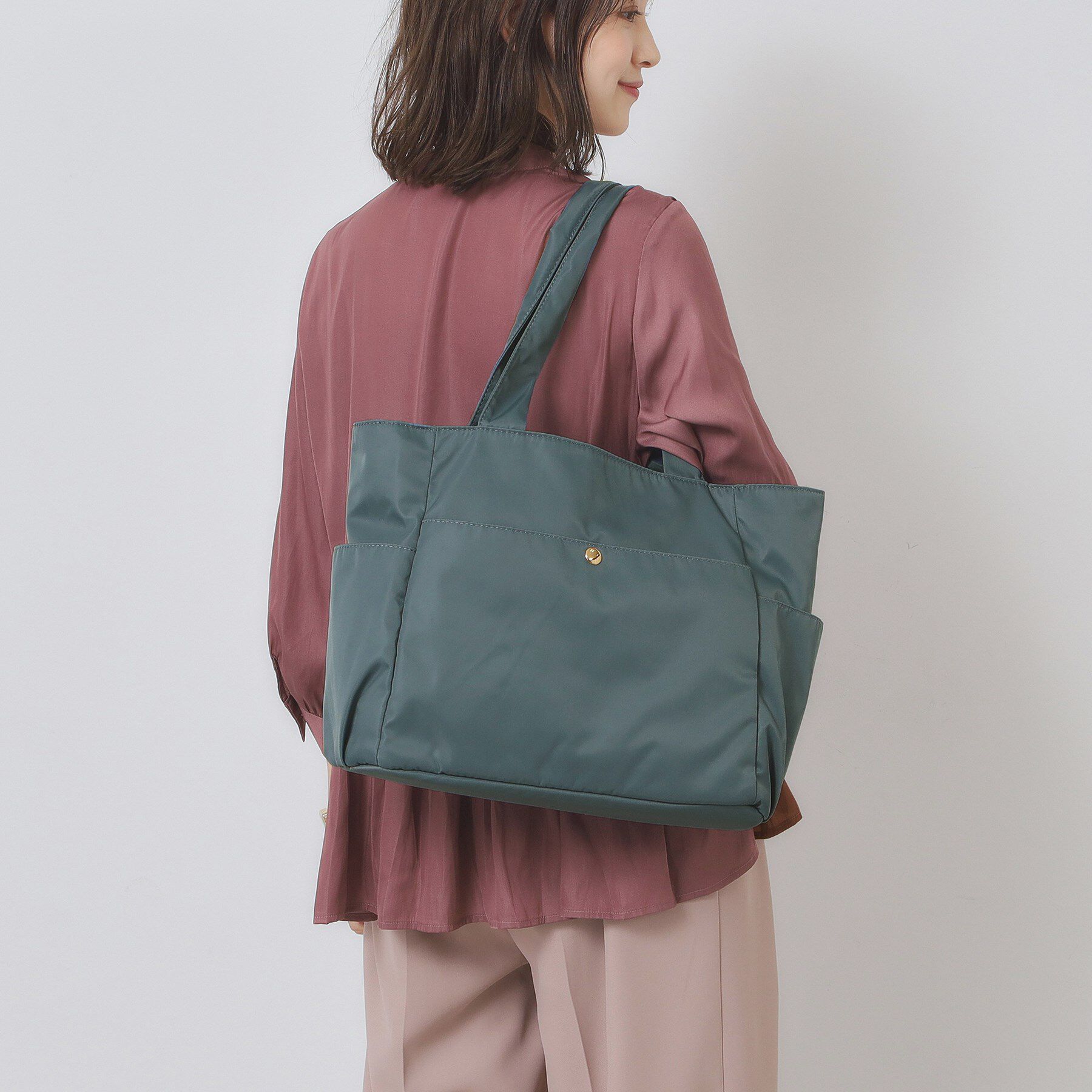 ITS&rsquo;DEMO「【9ポケット】軽量撥水A4トート」|トートバッグ|ブルー(092)