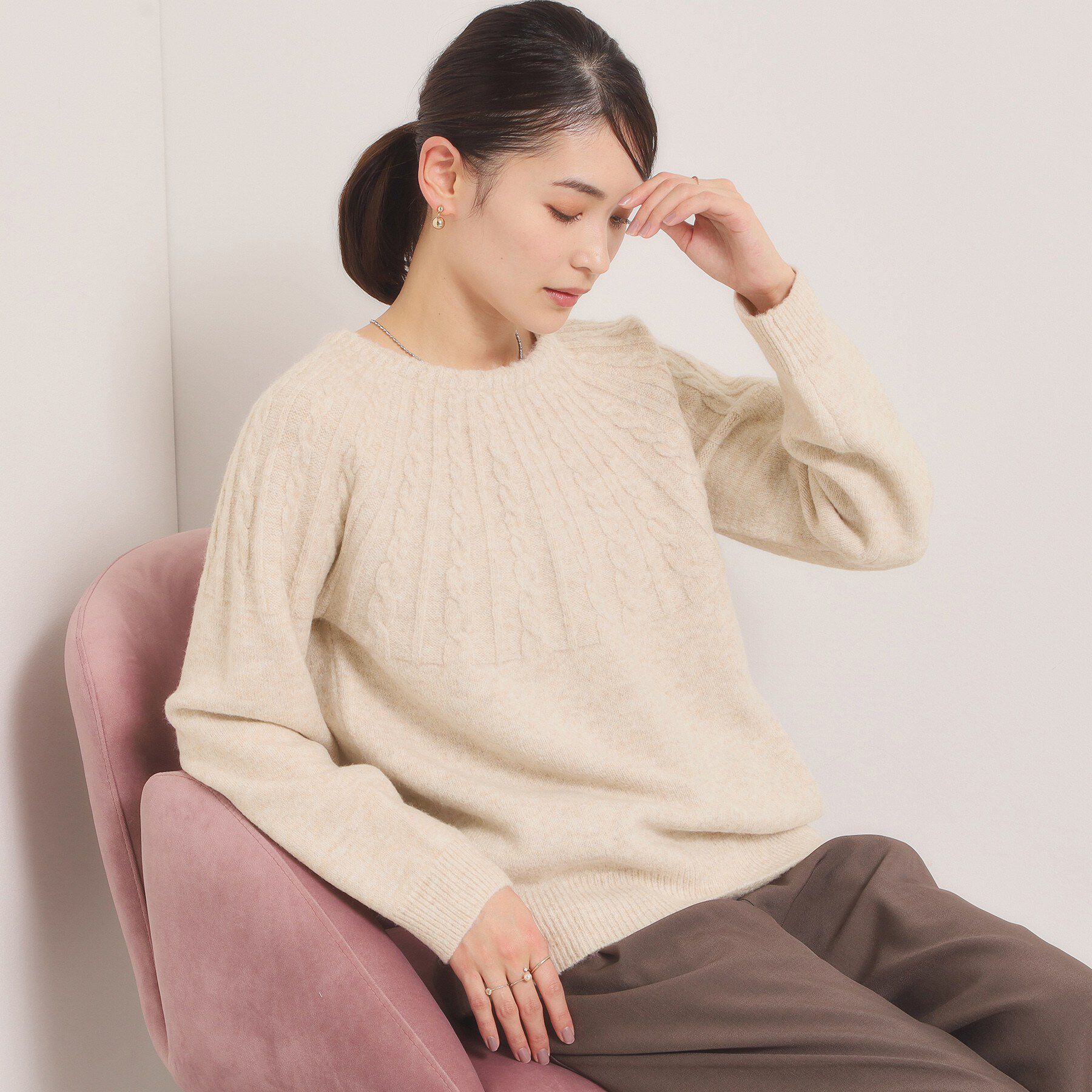 ITS&rsquo;DEMO「【手洗い可】求心柄ニット」|ニット・セーター|