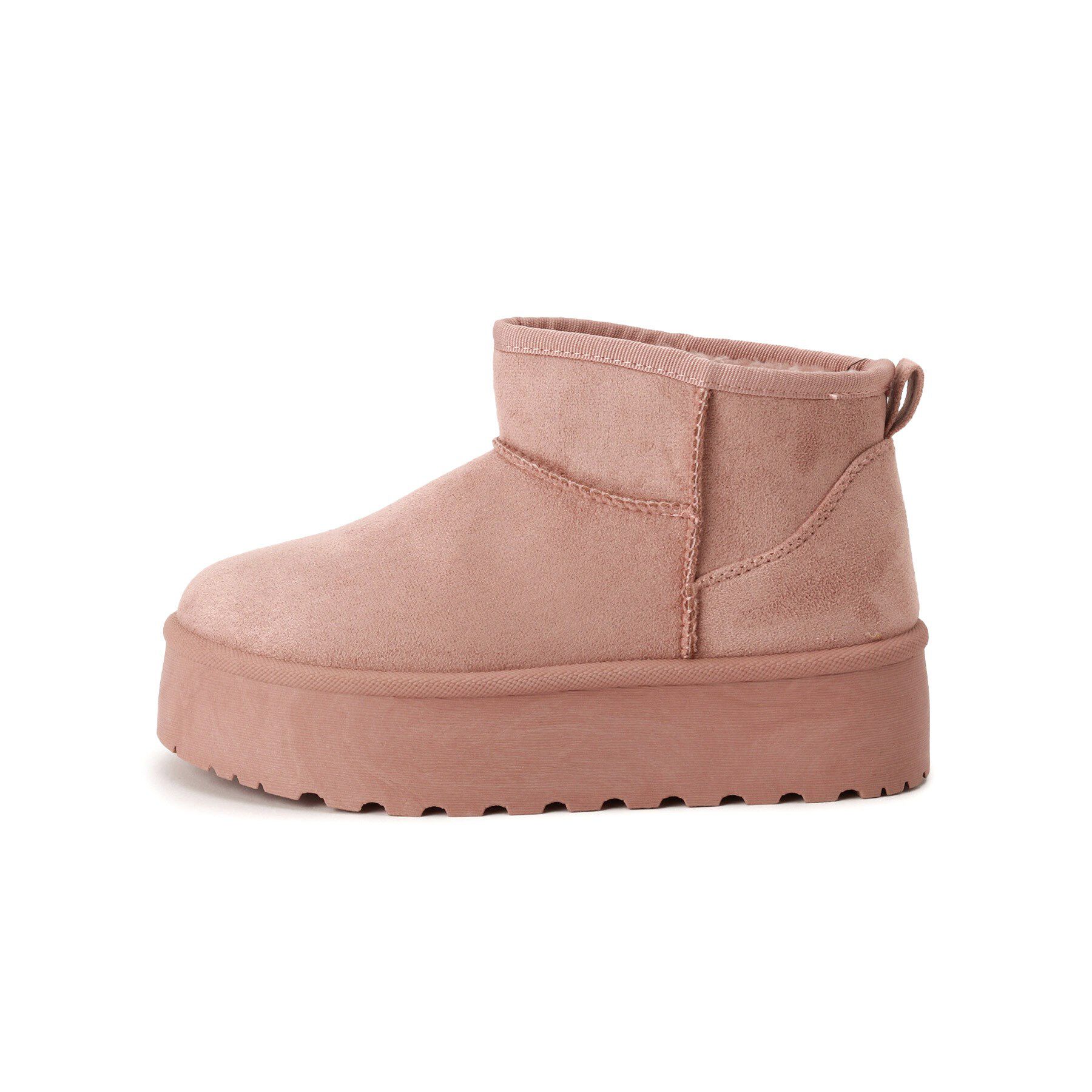 csT&P「厚底プレーンフェイクムートン」|ショートブーツ|