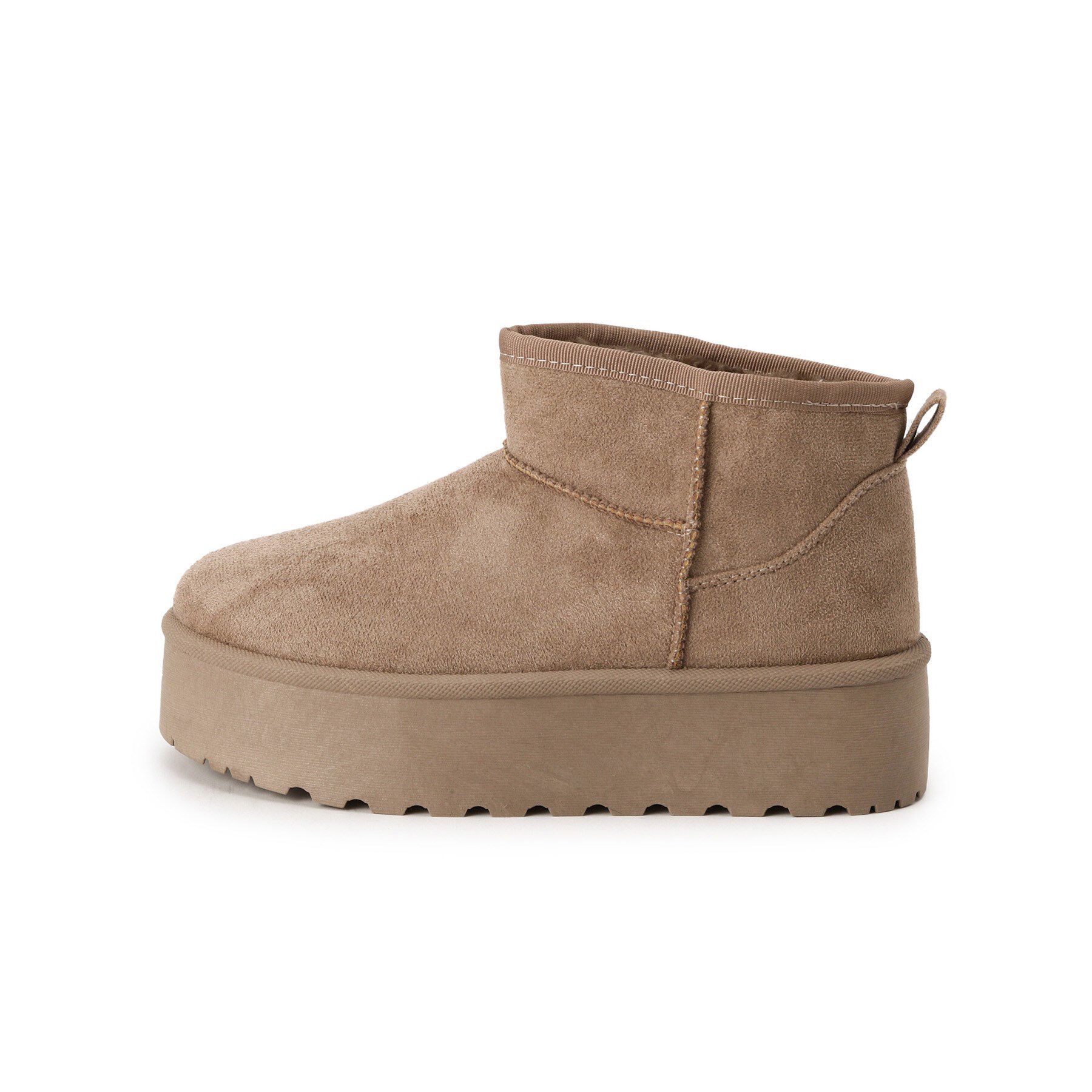 csT&P「厚底プレーンフェイクムートン」|ショートブーツ|