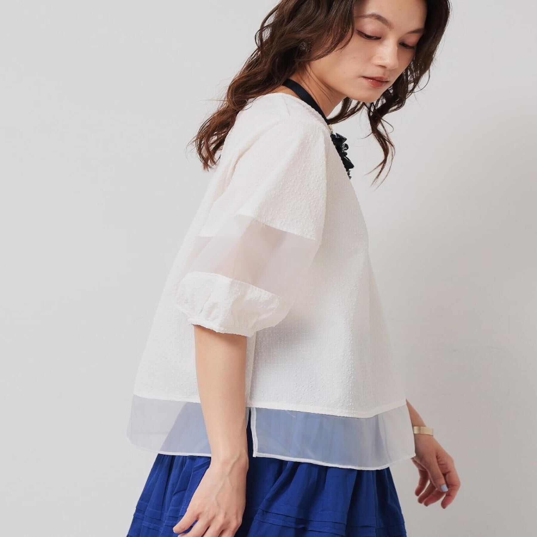 SunaUna「【7分袖／秋まで着られる】Tブラウス」|シャツ・ブラウス|