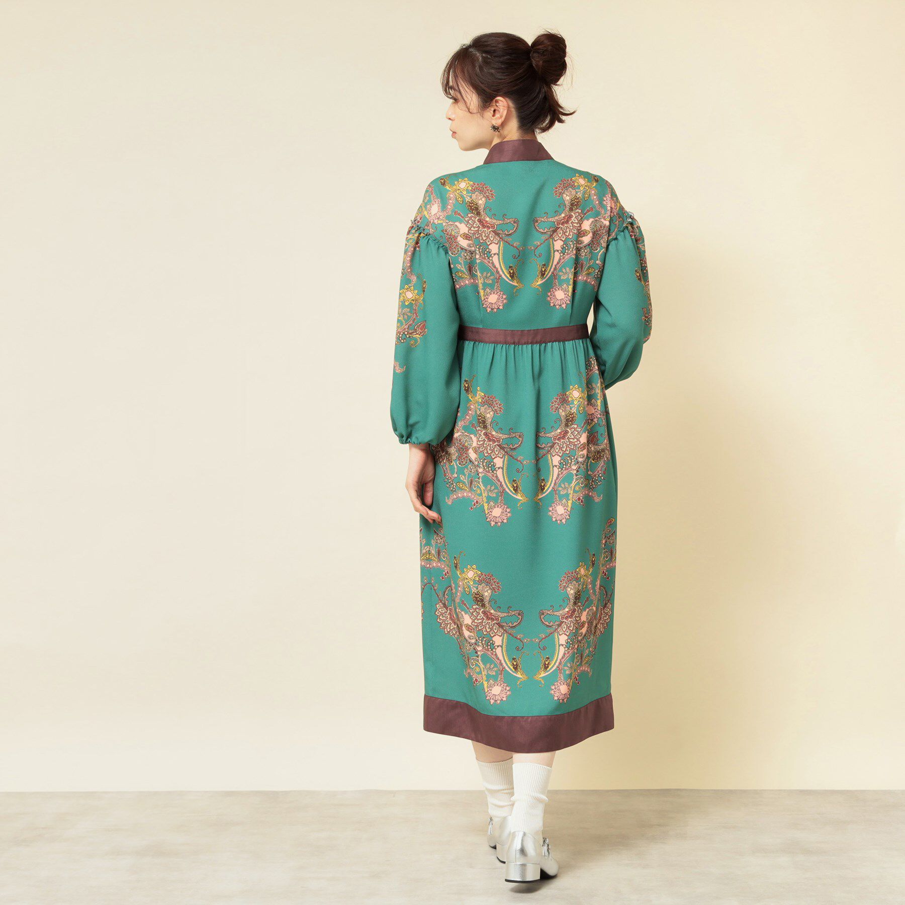 SunaUna「【COLLECTION LINE】オリエンタルパネル柄ワンピース」|ワンピース|