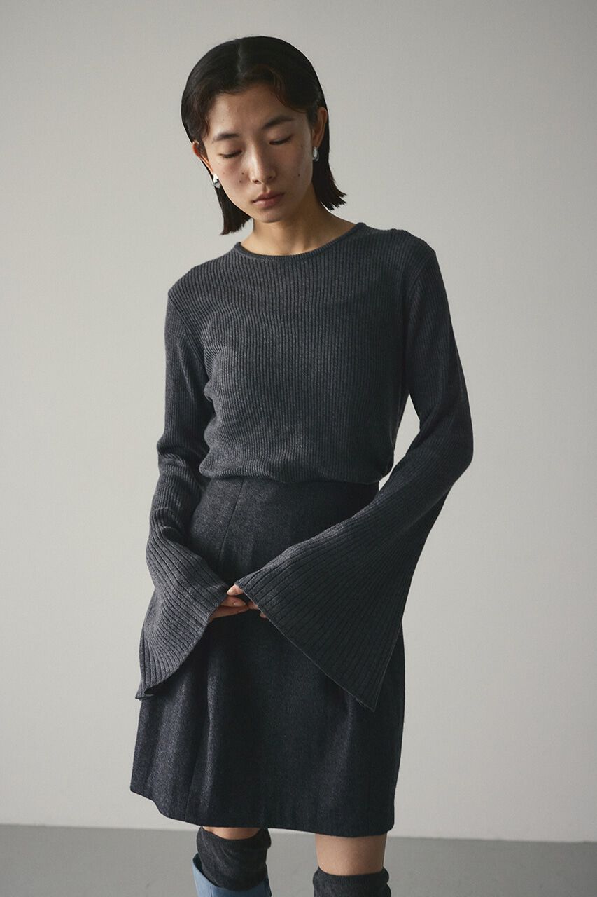 STYLEMIXER「ベルスリーブソフトニット」|ニット・セーター|GRY