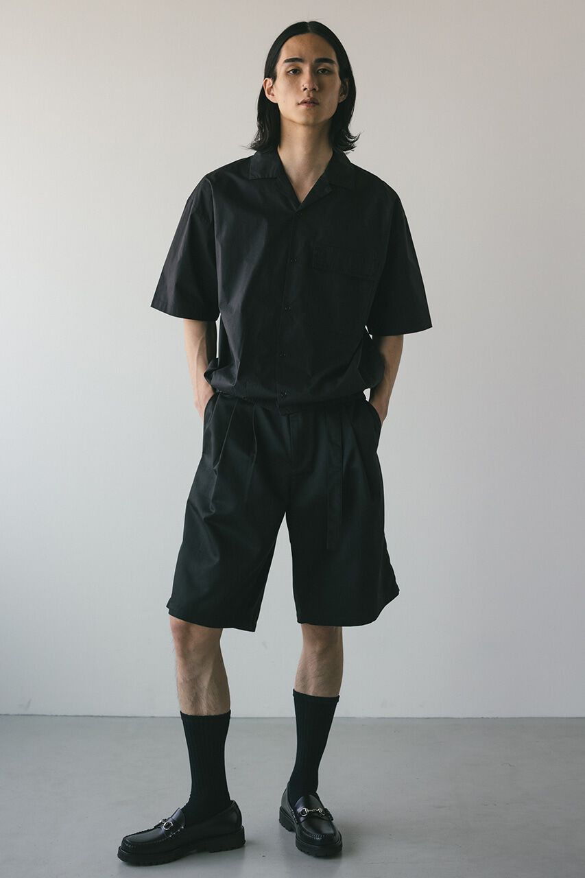 STYLEMIXER「フロントベルトハーフパンツ」|その他|BLK